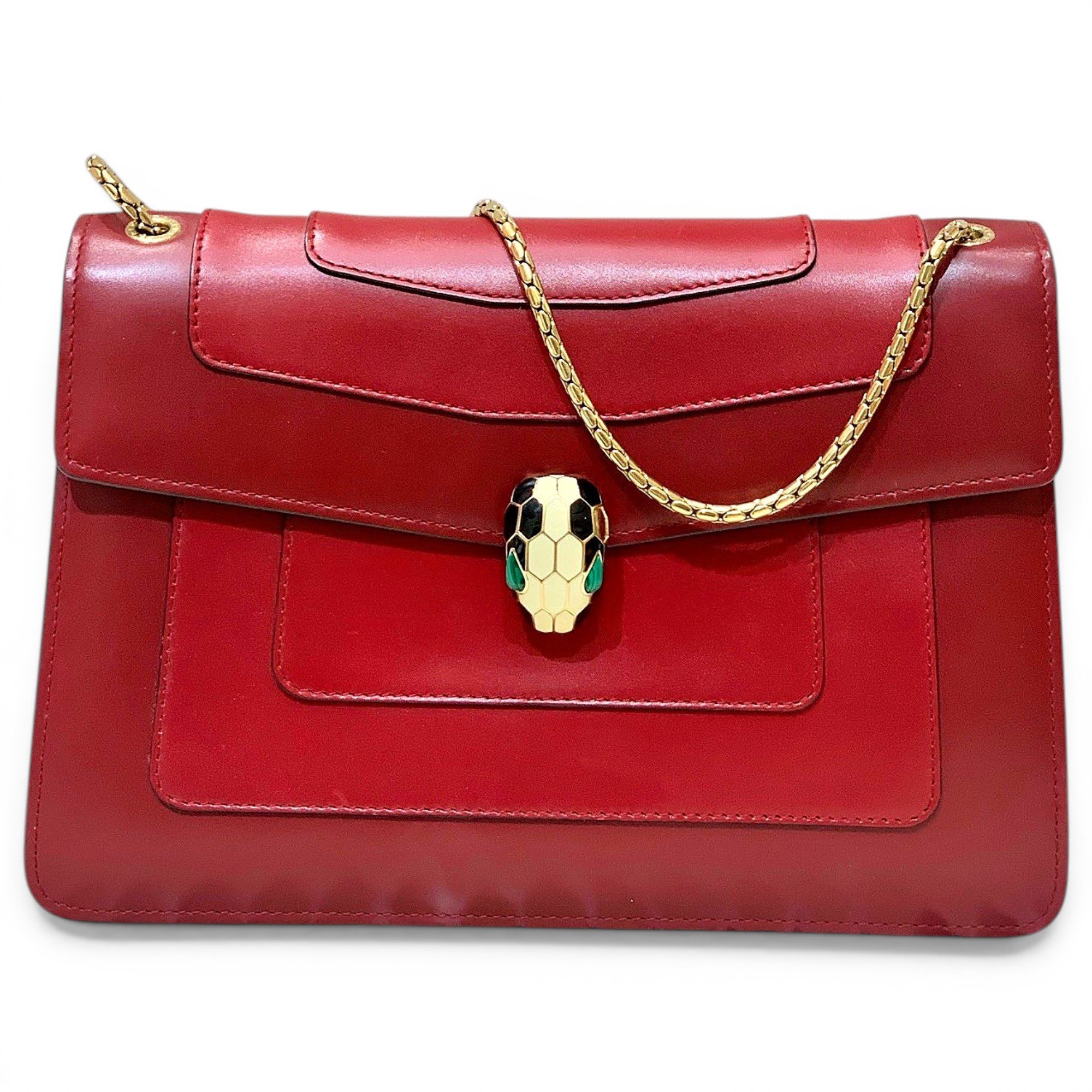 Bvlgari Serpenti leather handbag