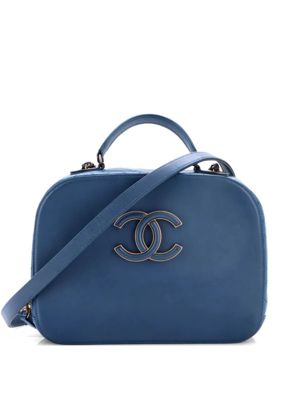 Coco Curve Vanity Case Calfskin and Quilted Goatskin Medium satchel
