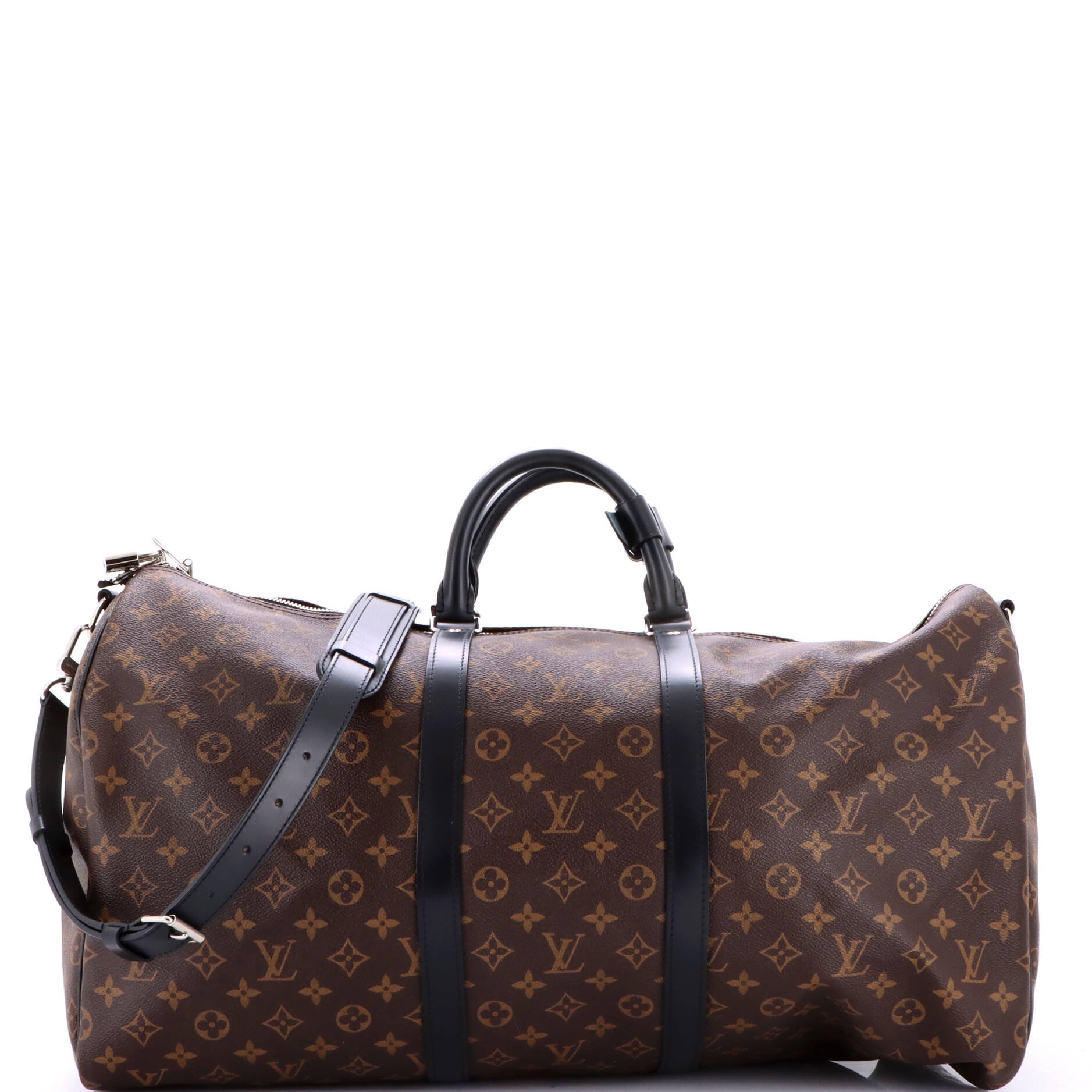 Keepall Bandouliere Bag Macassar Monogram Canvas 55