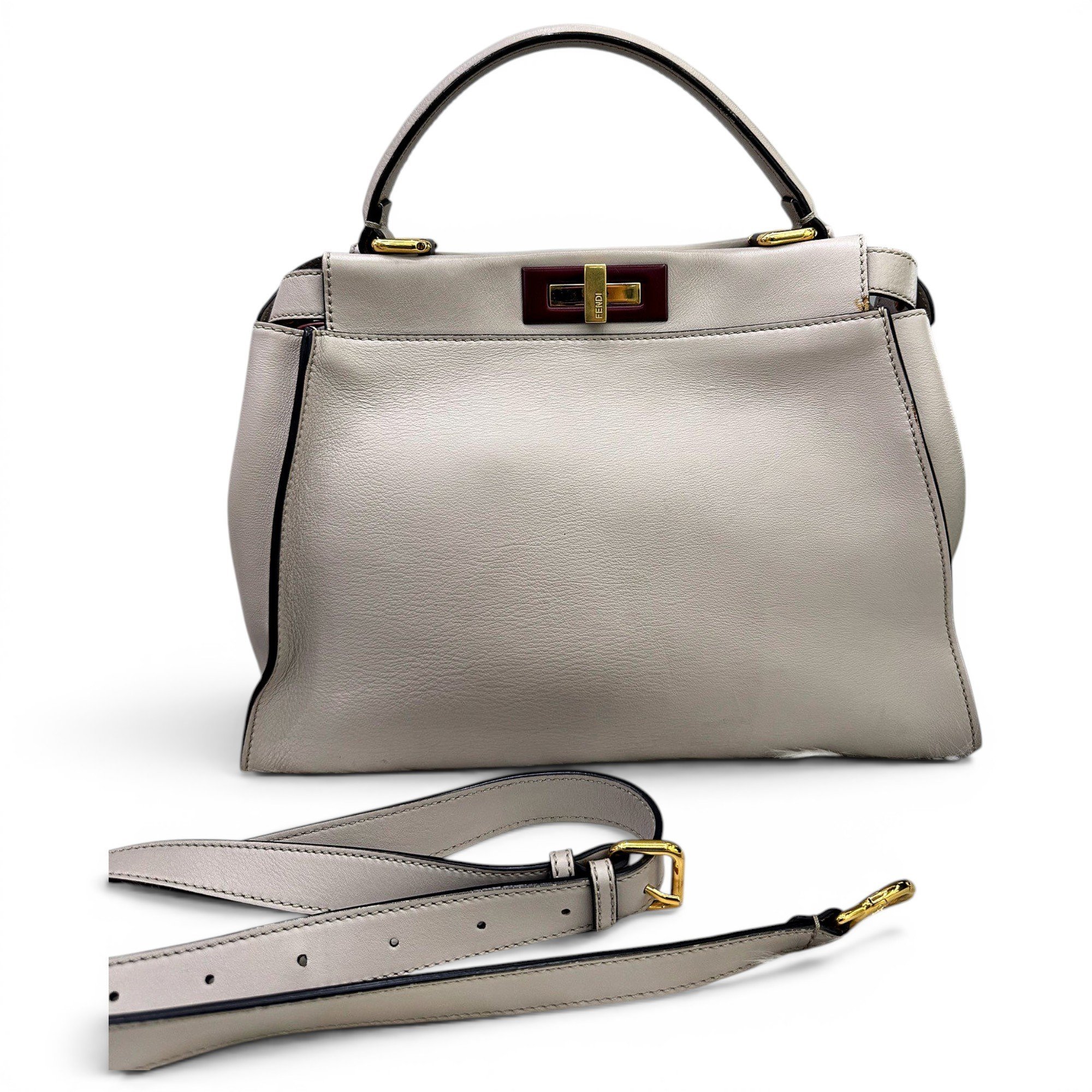 Peekaboo leather handbag