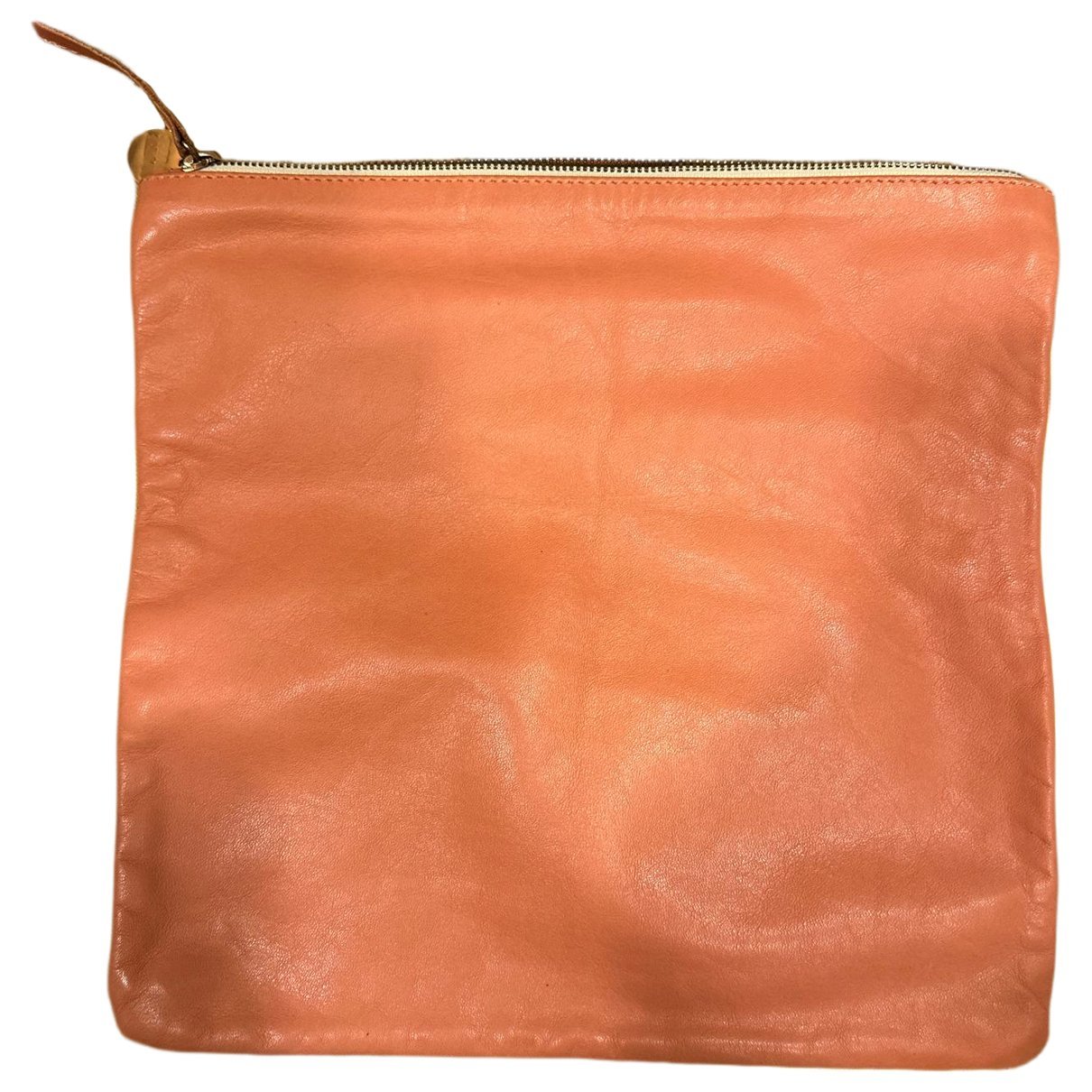 Leather clutch bag