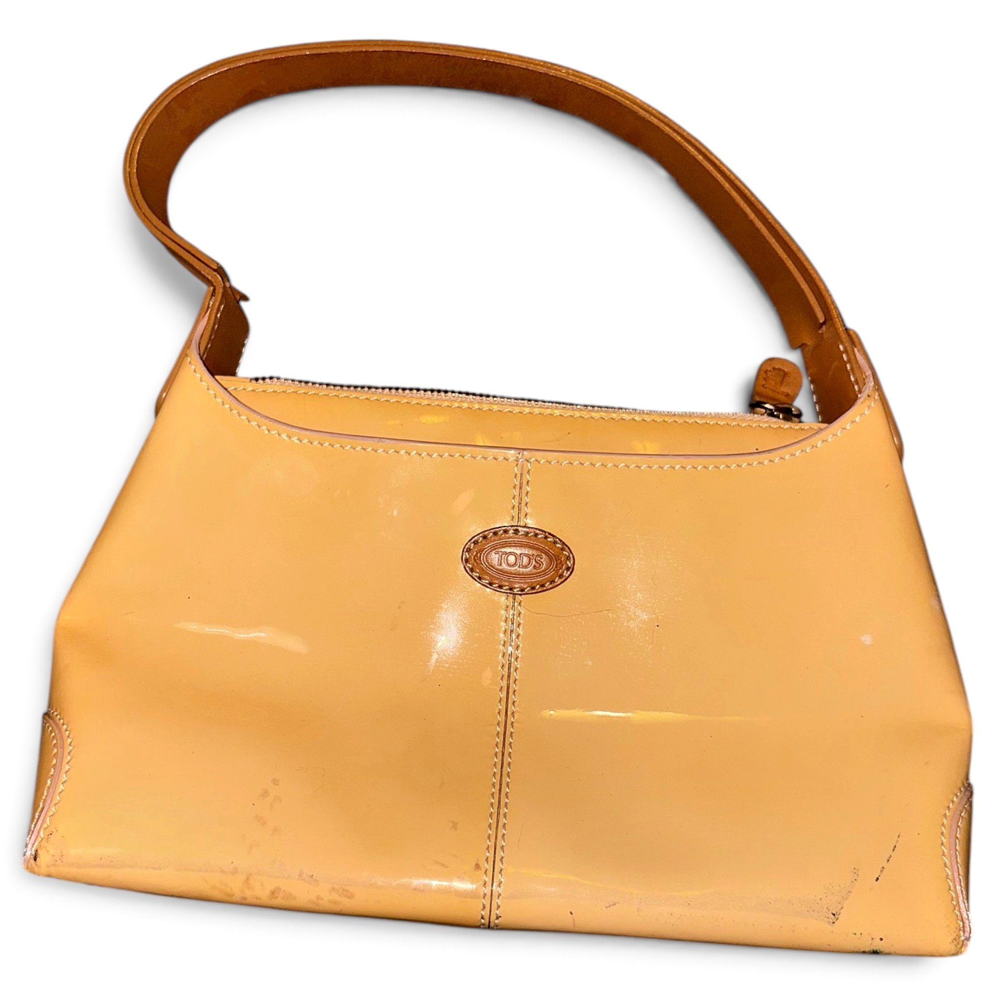 Patent leather handbag