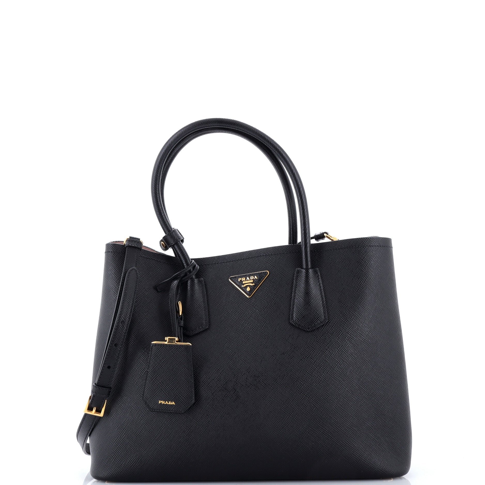 Cuir Double Tote Saffiano Leather Medium