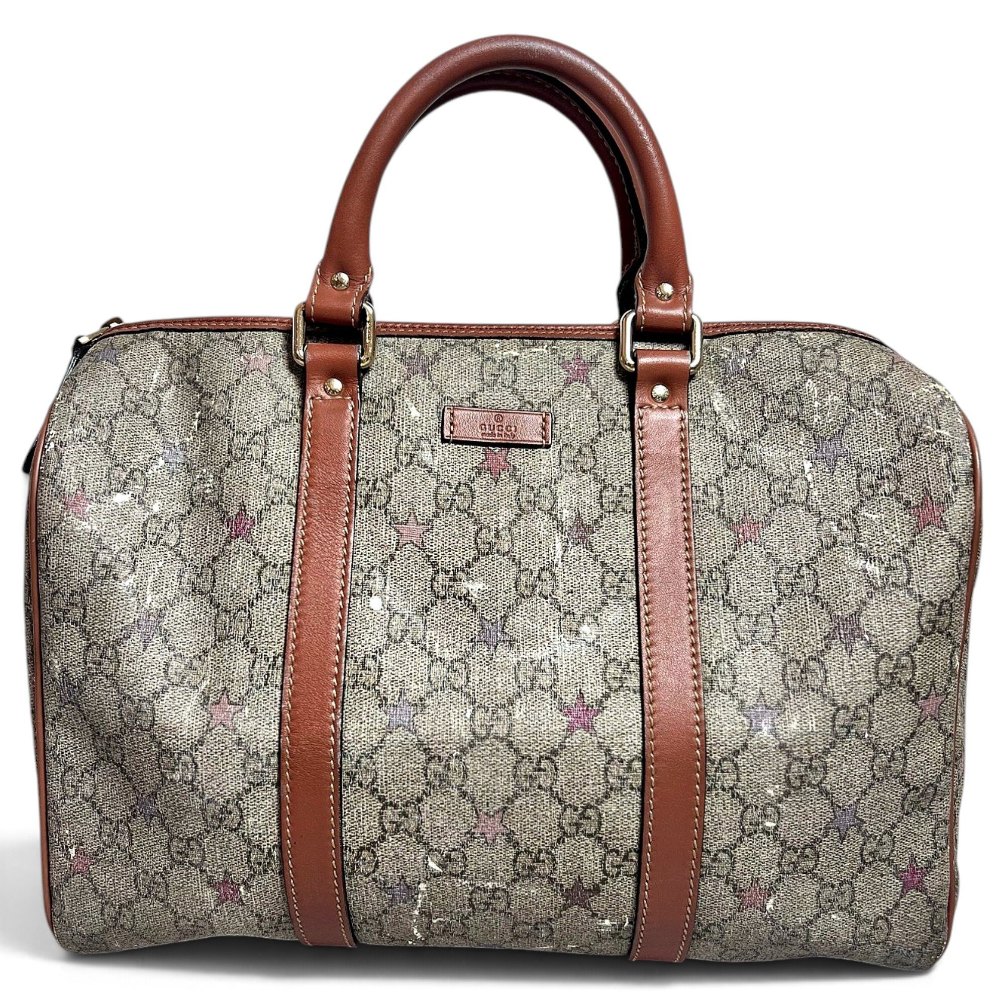 Joy leather bowling bag