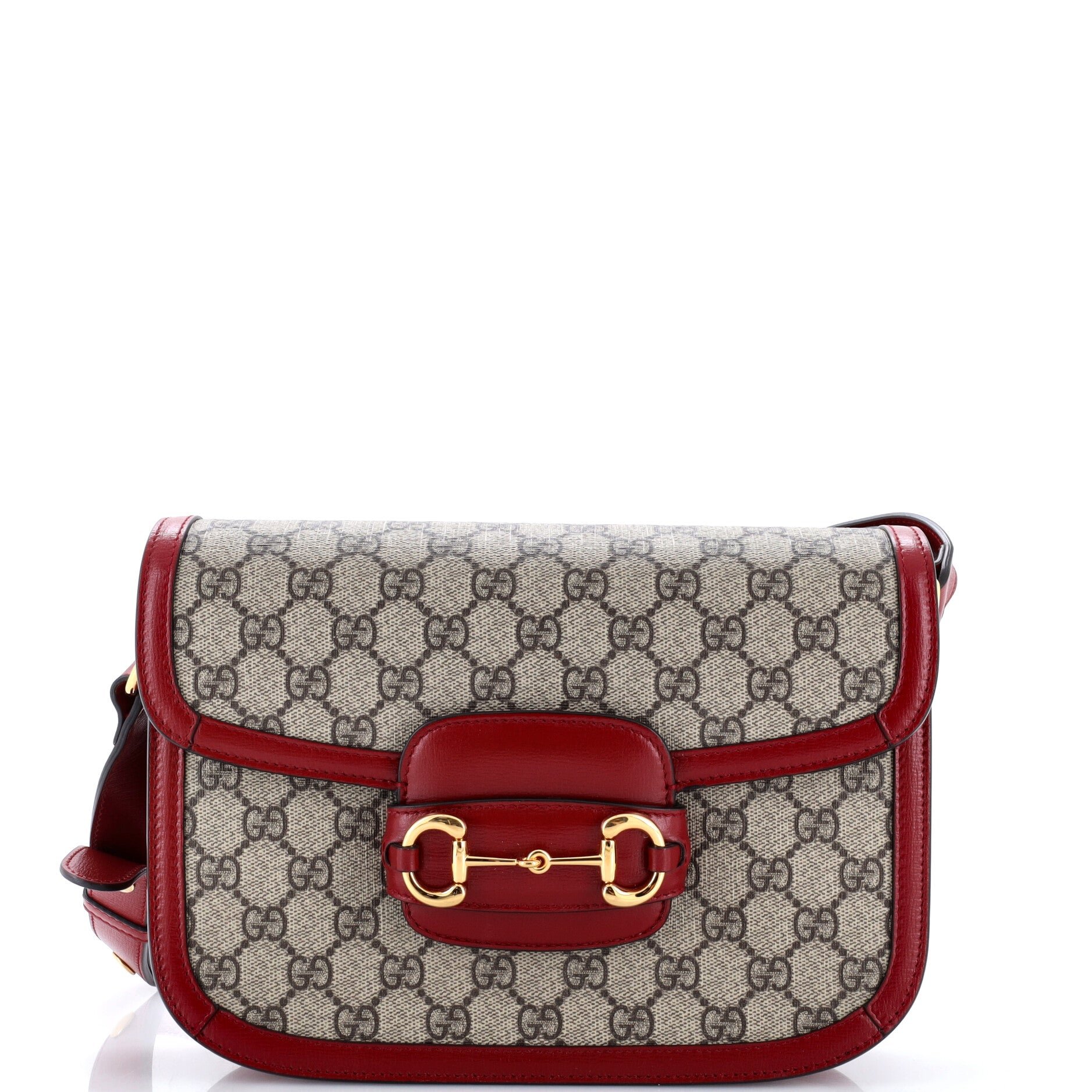 Horsebit 1955 Shoulder Bag GG Coated Canvas with Leather Small
