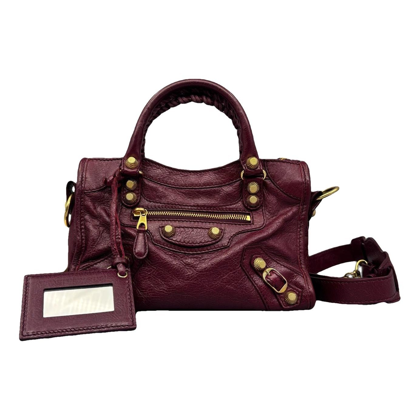 Classic Metalic leather handbag