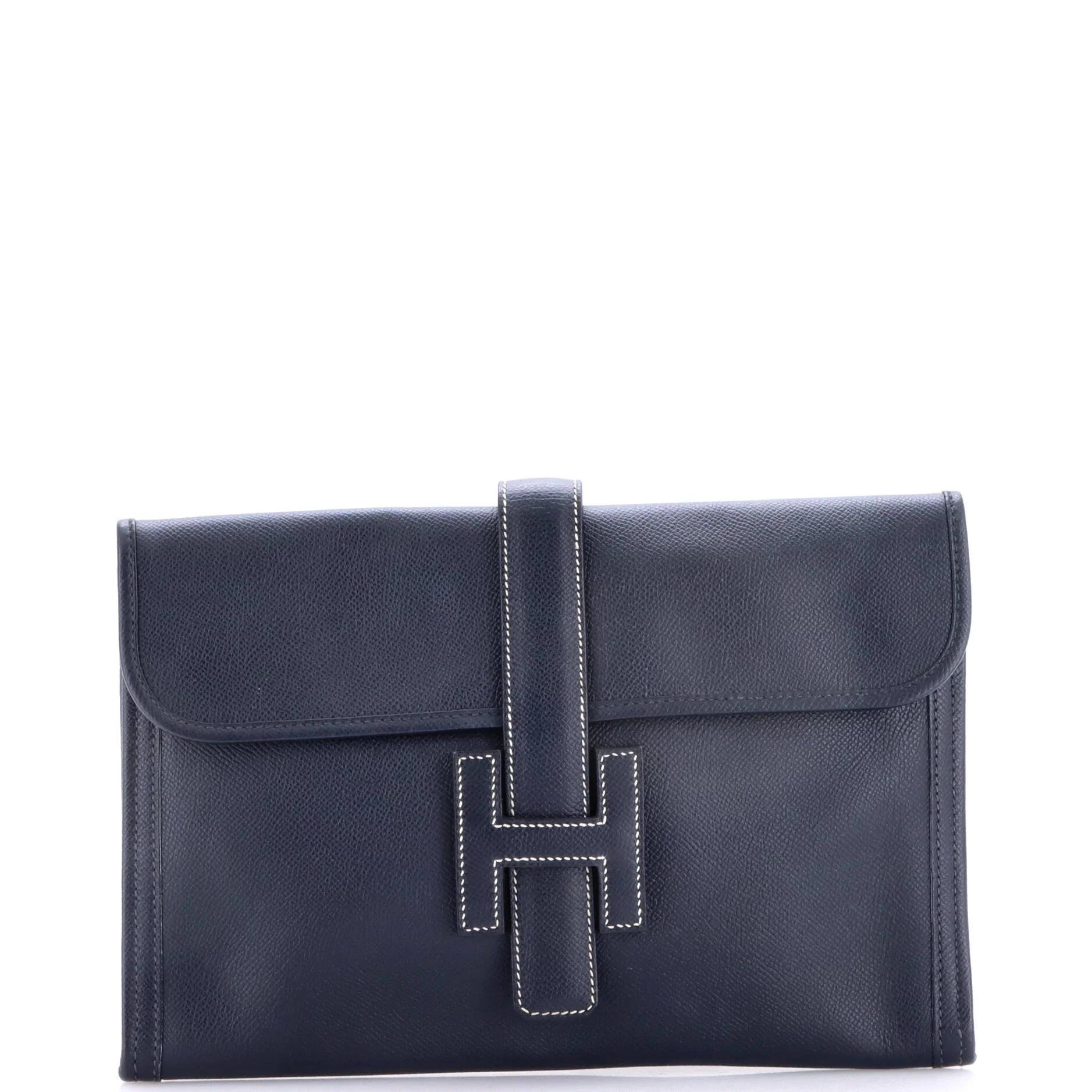 Leather clutch bag
