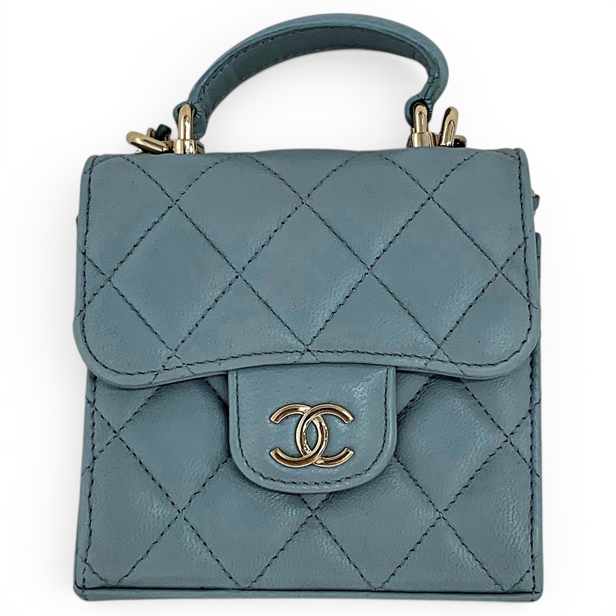 Trendy CC leather crossbody bag