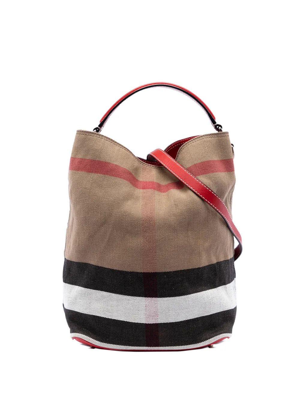 2000-2017 Medium Mega Check Canvas Ashby Bucket Bag satchel