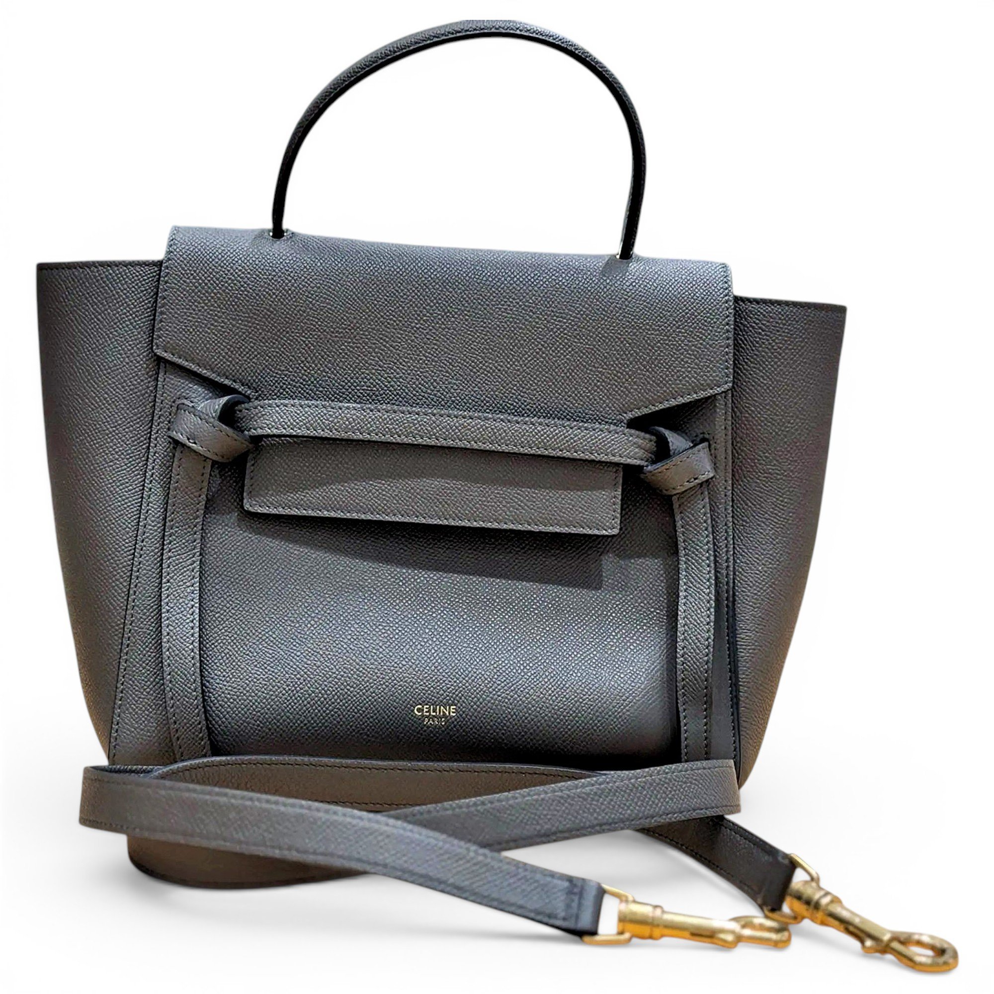 Belt leather handbag