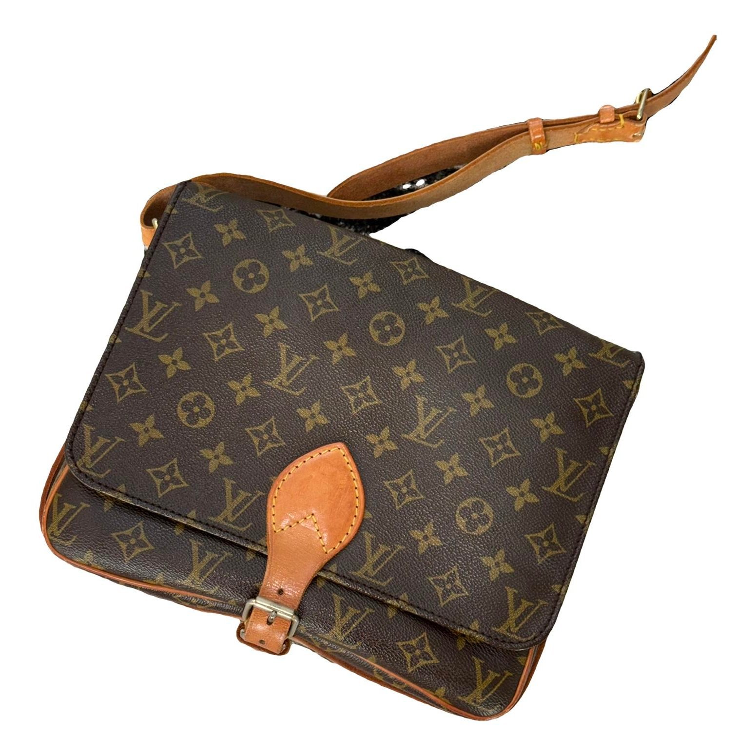 Cartouchière leather crossbody bag