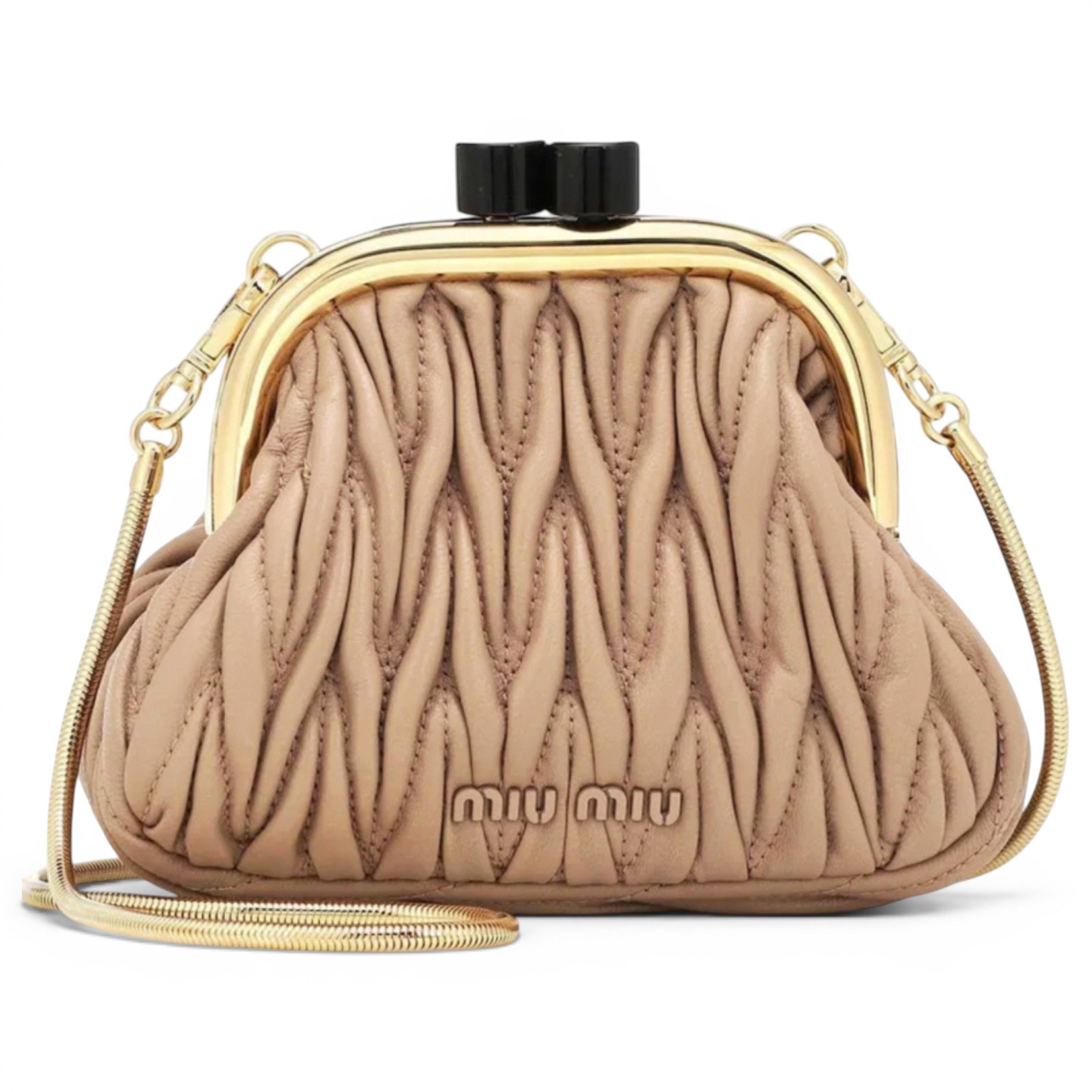 Matelassé leather crossbody bag