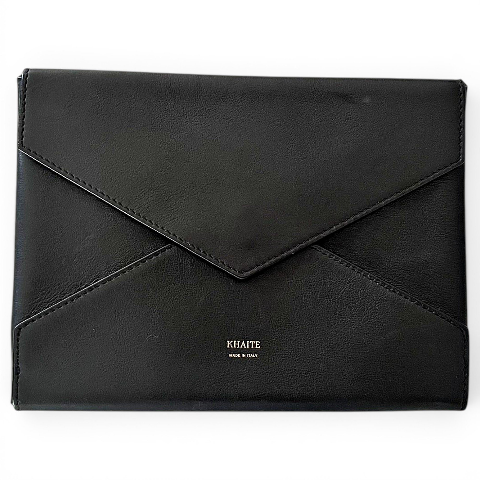 Leather clutch bag
