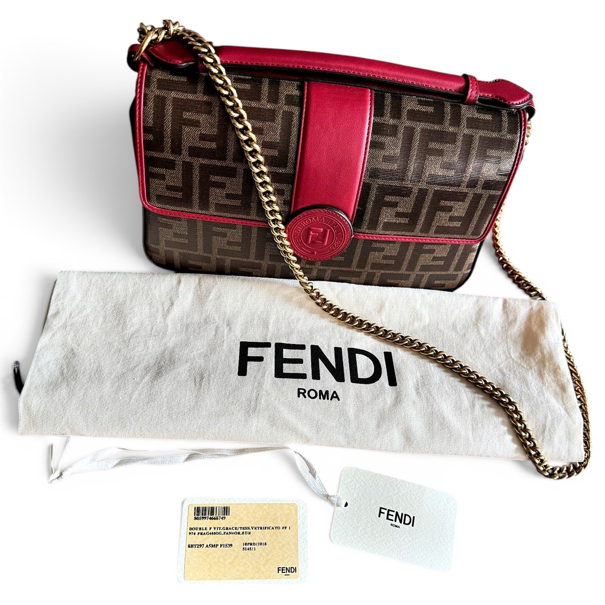 Double F leather handbag
