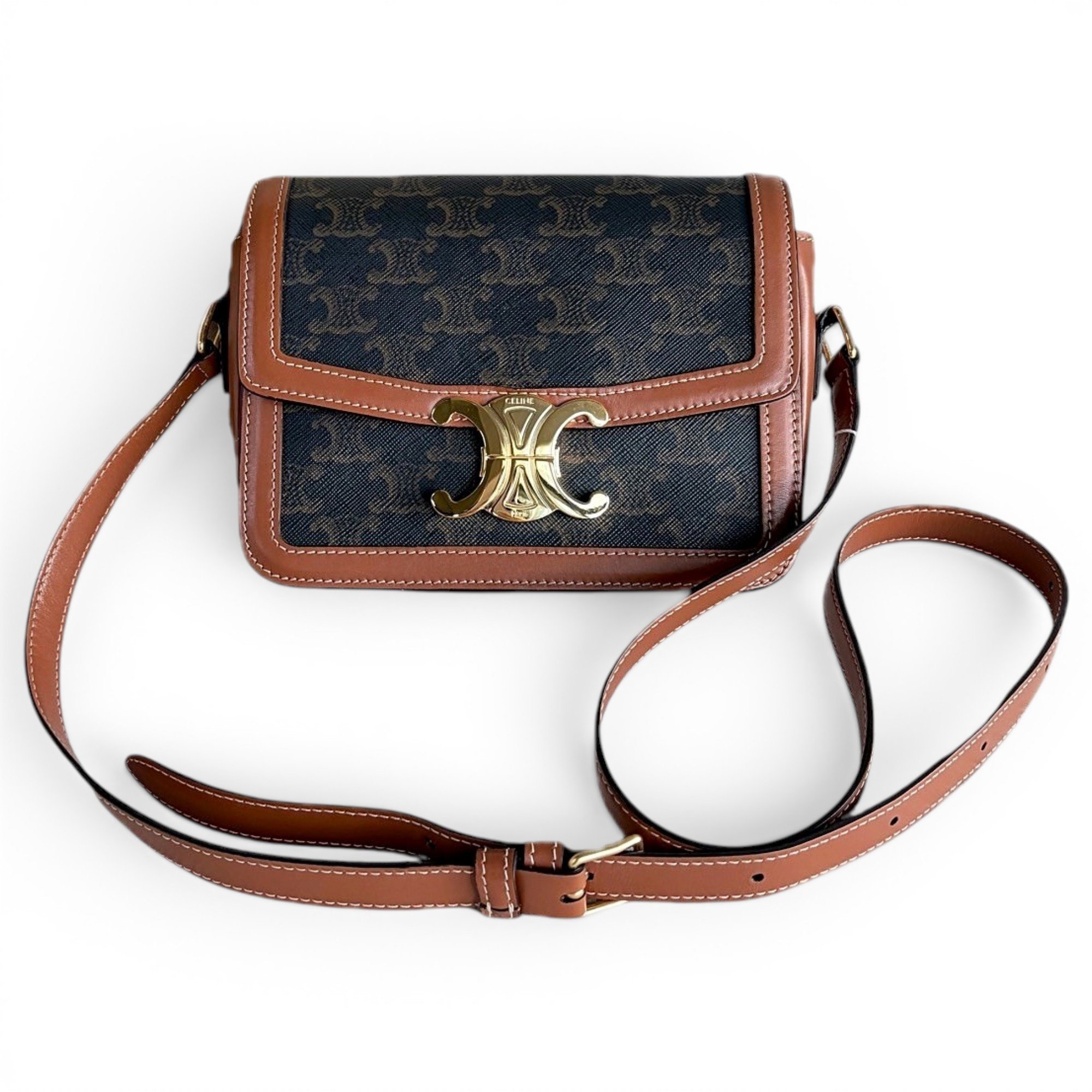 Triomphe leather handbag
