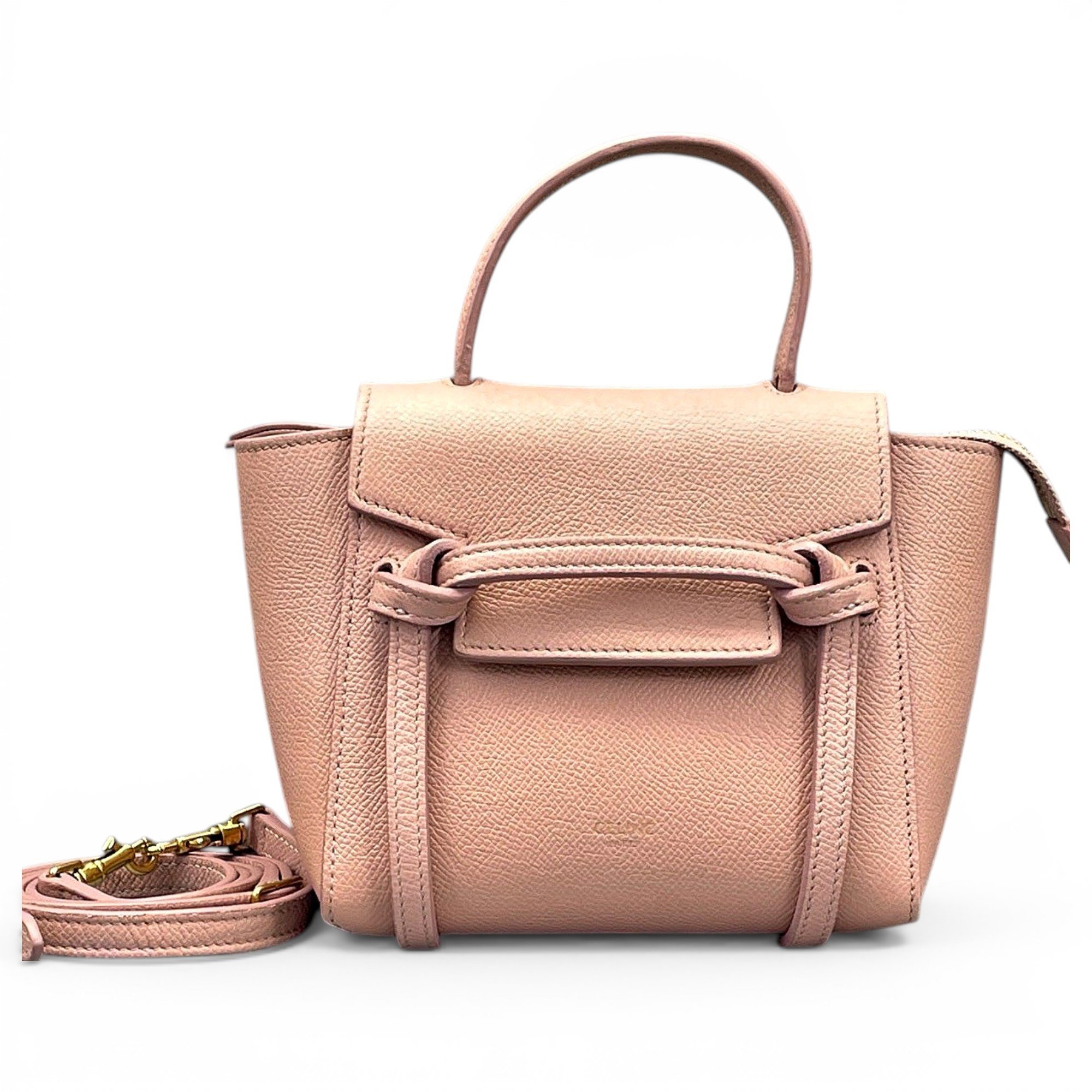Belt leather handbag