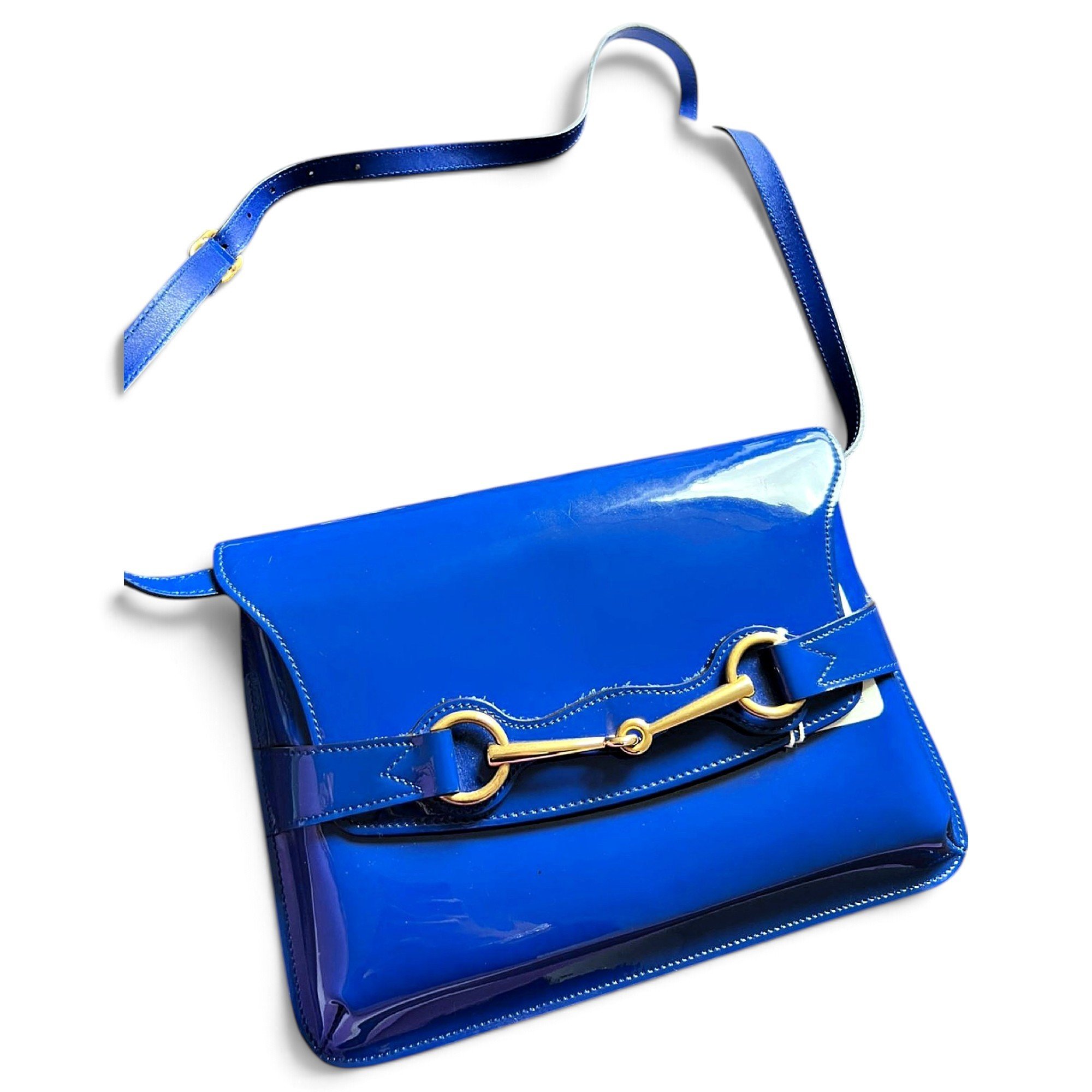 Horsebit 1955 patent leather handbag