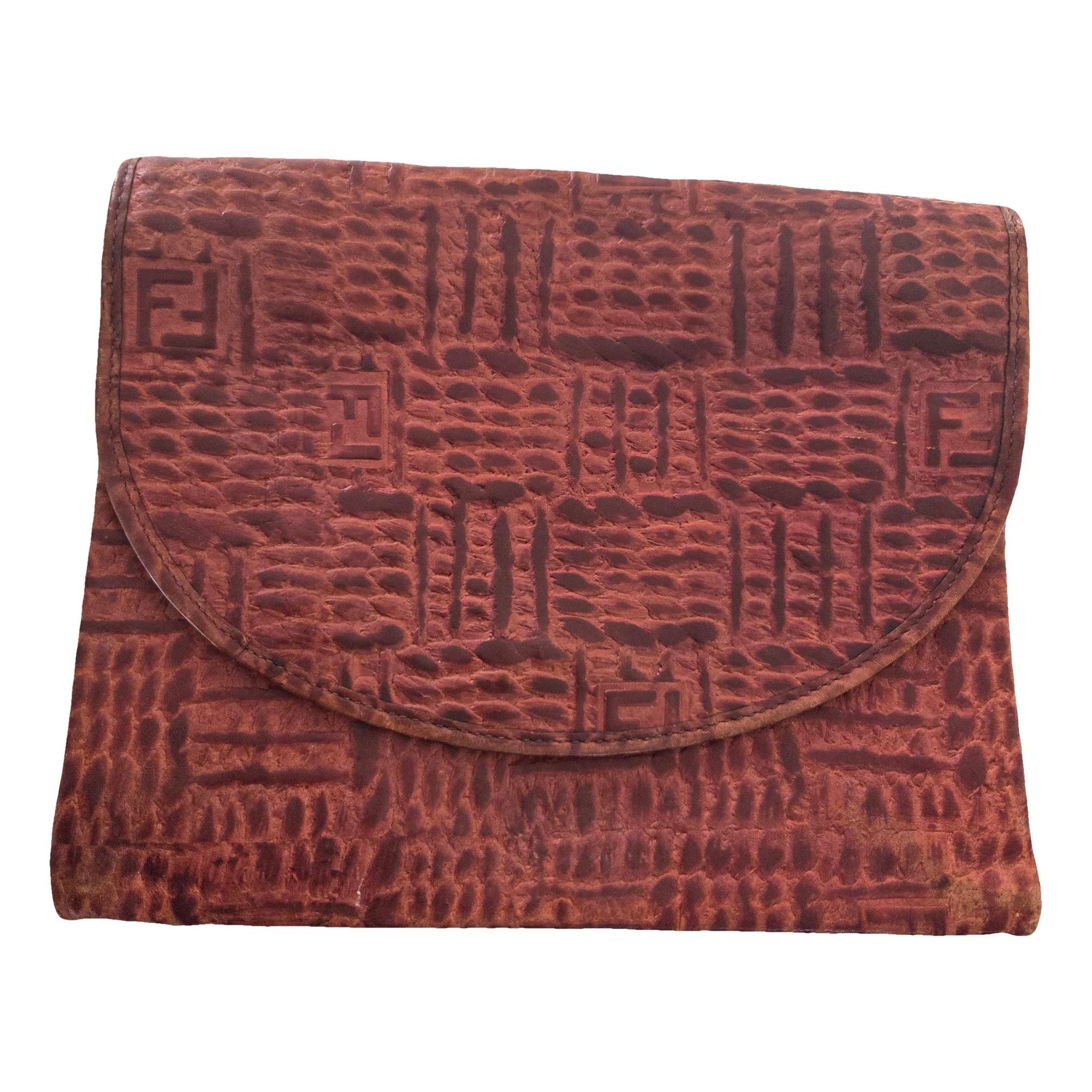 Leather clutch bag
