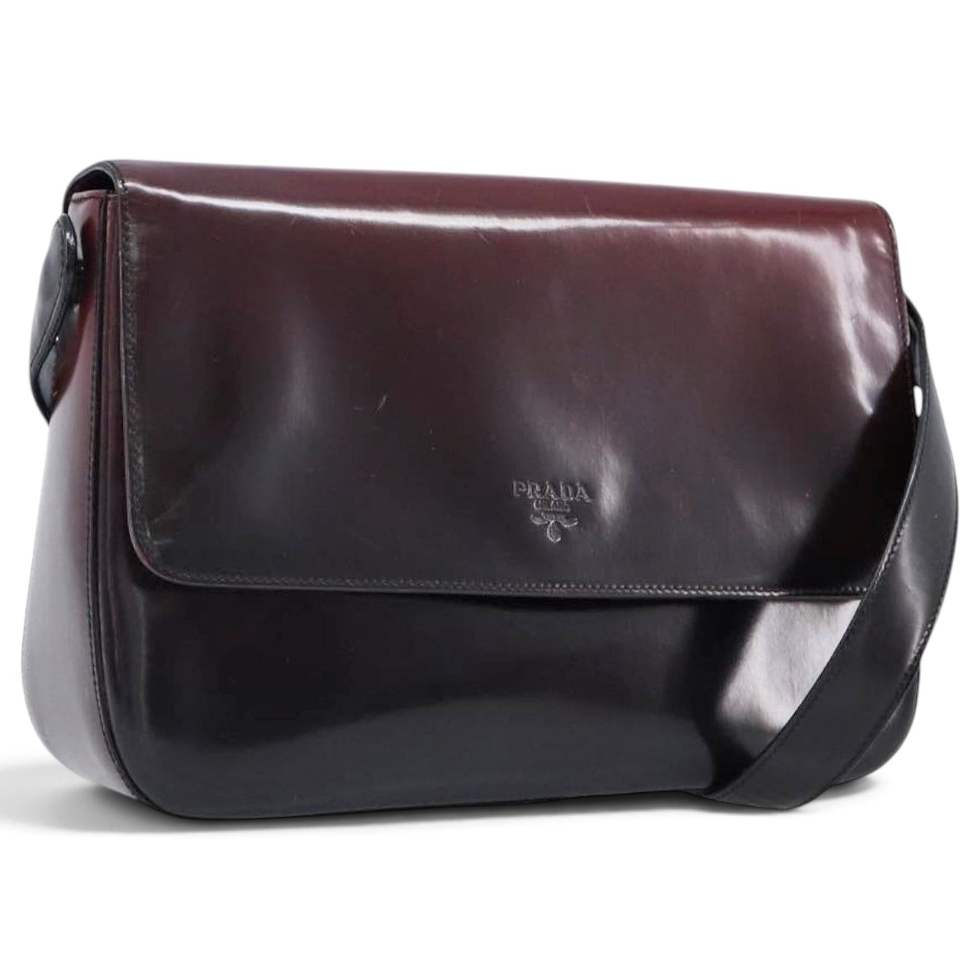 Patent leather handbag