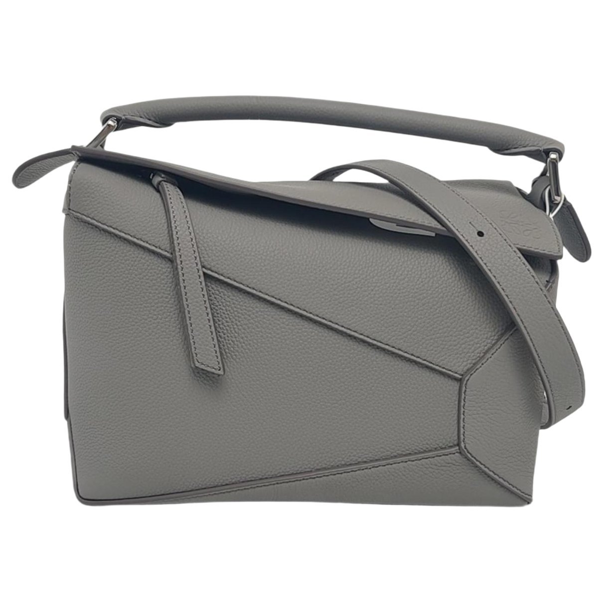 Puzzle leather handbag