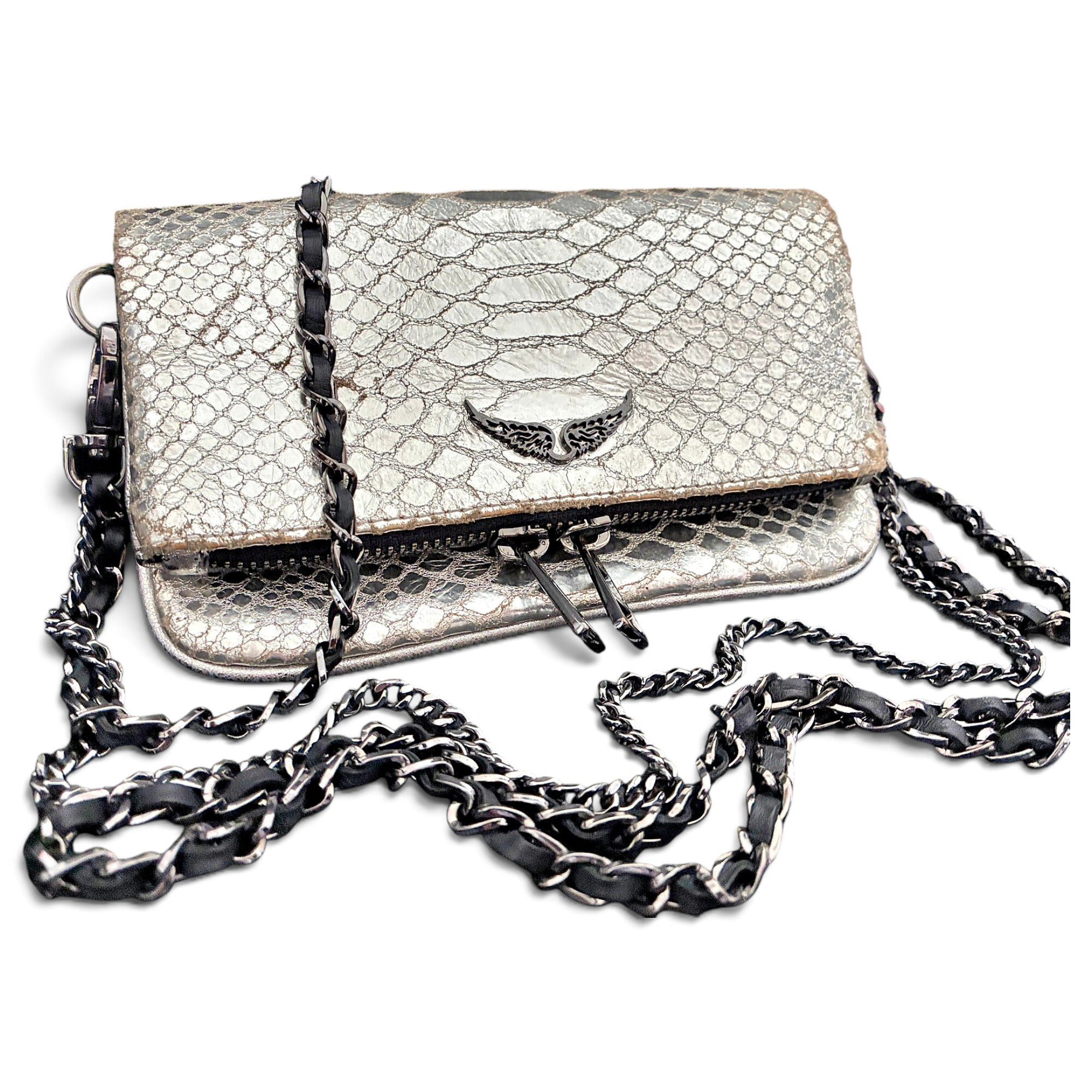 Rock leather crossbody bag
