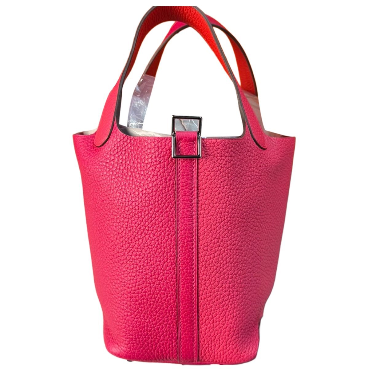 Picotin leather tote