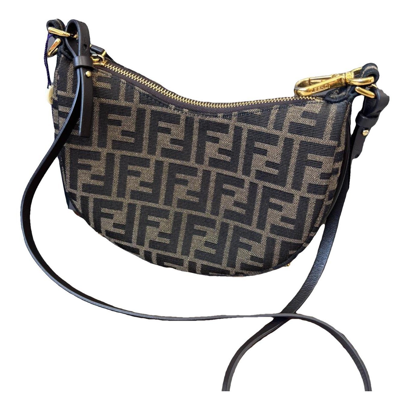 Fendigraphy leather crossbody bag