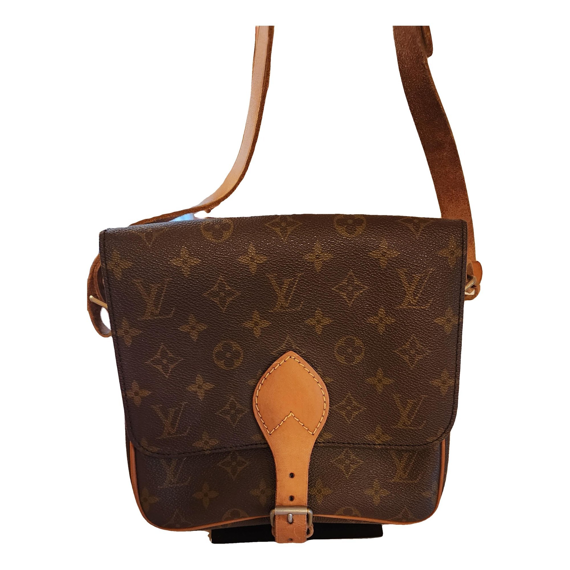 Cartouchière leather crossbody bag
