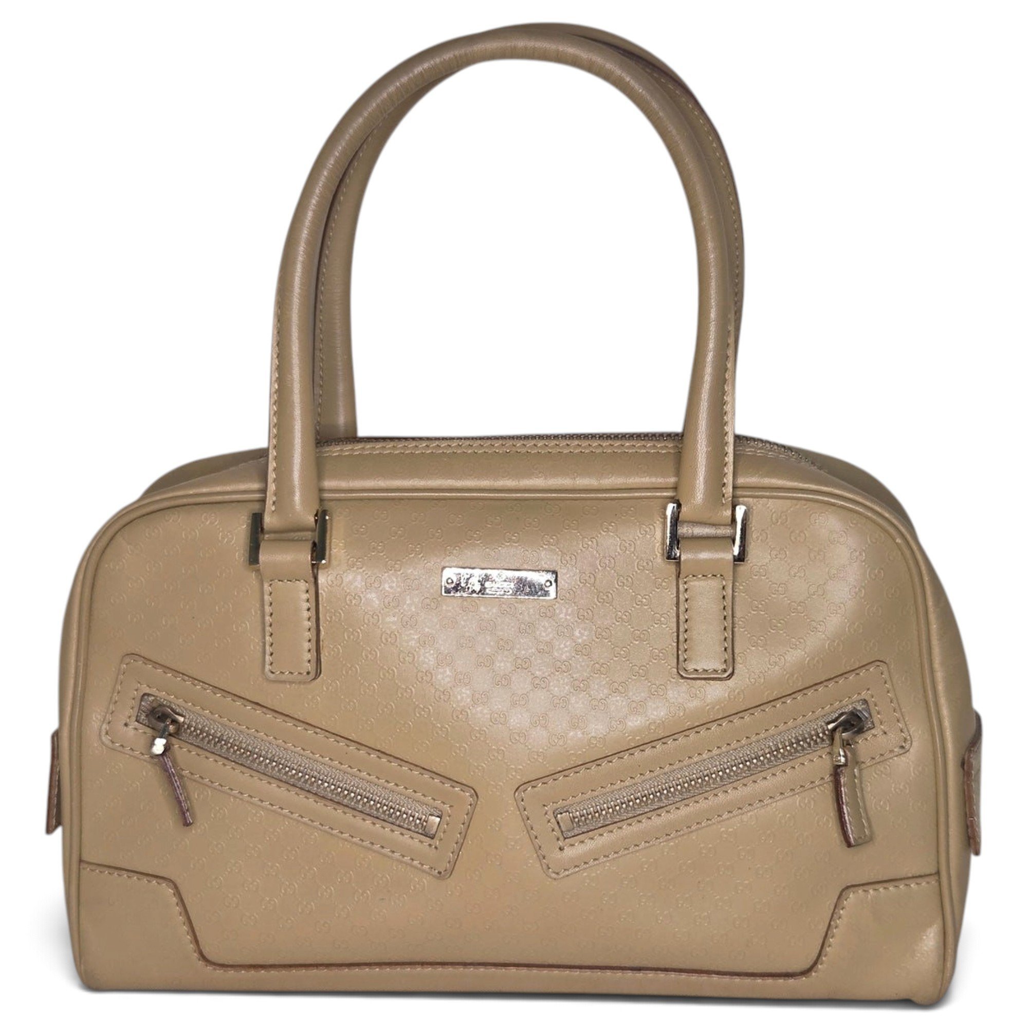 Boston leather bowling bag