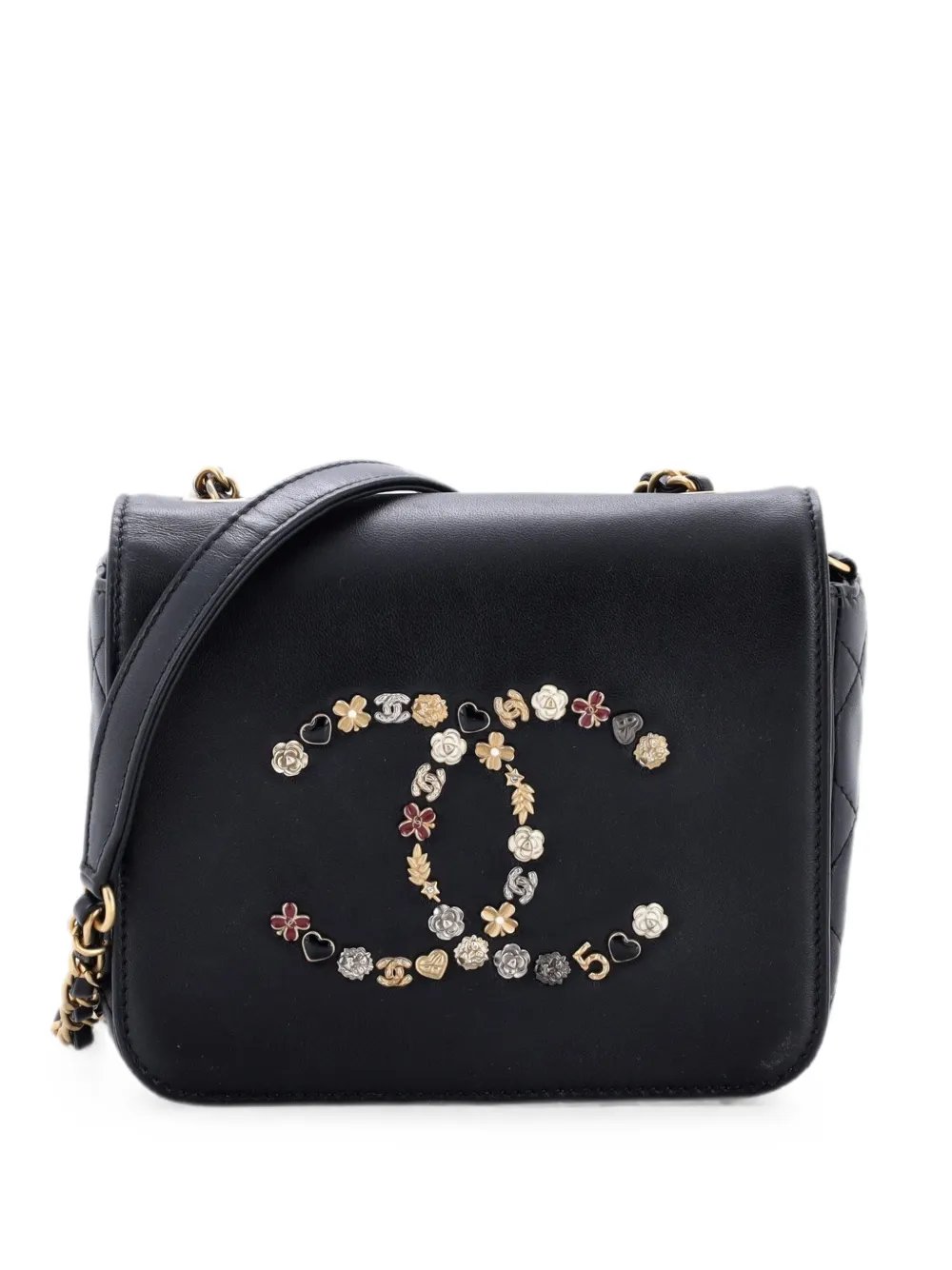 Giant Crystal CC Flap Bag Lambskin Mini crossbody bag