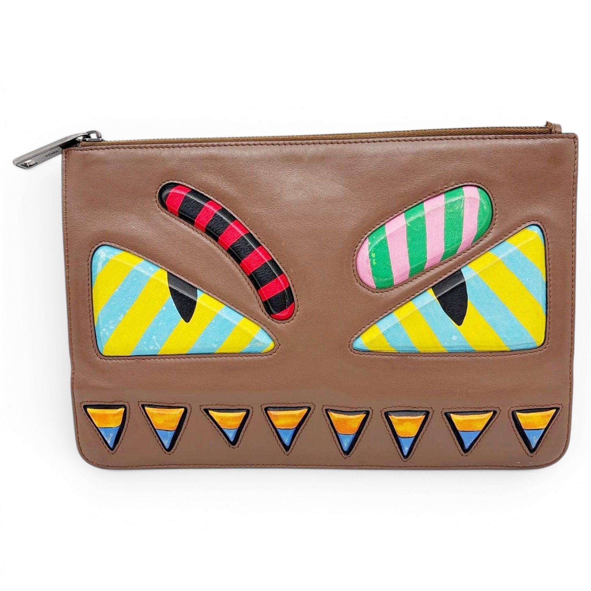 Leather clutch bag