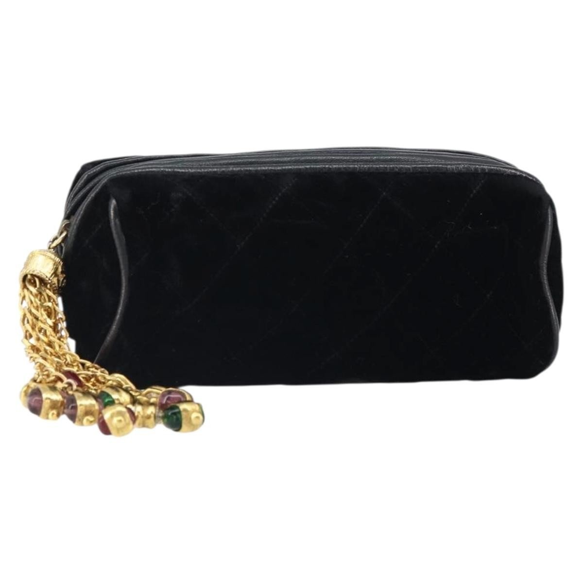 Velvet clutch bag
