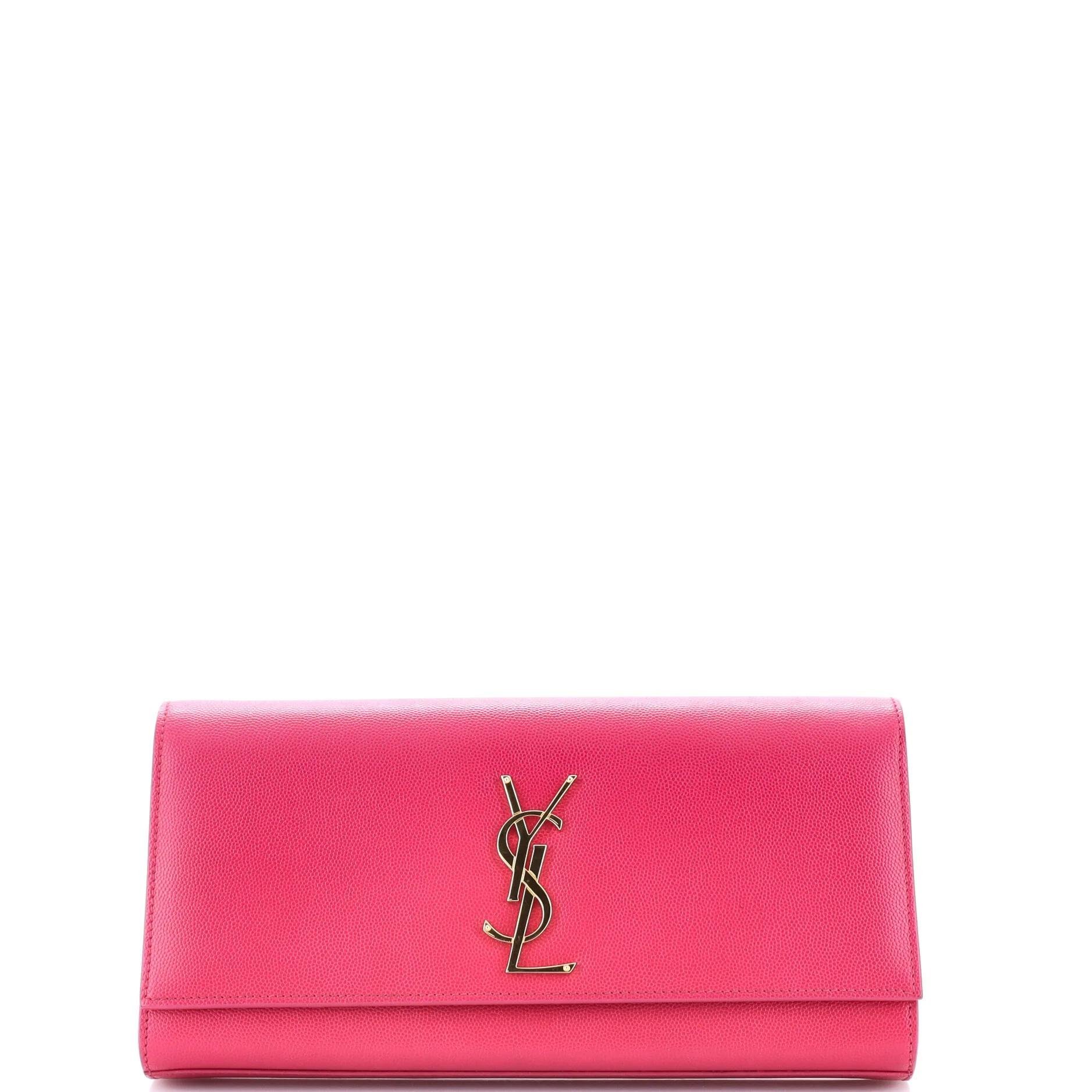 Leather clutch bag