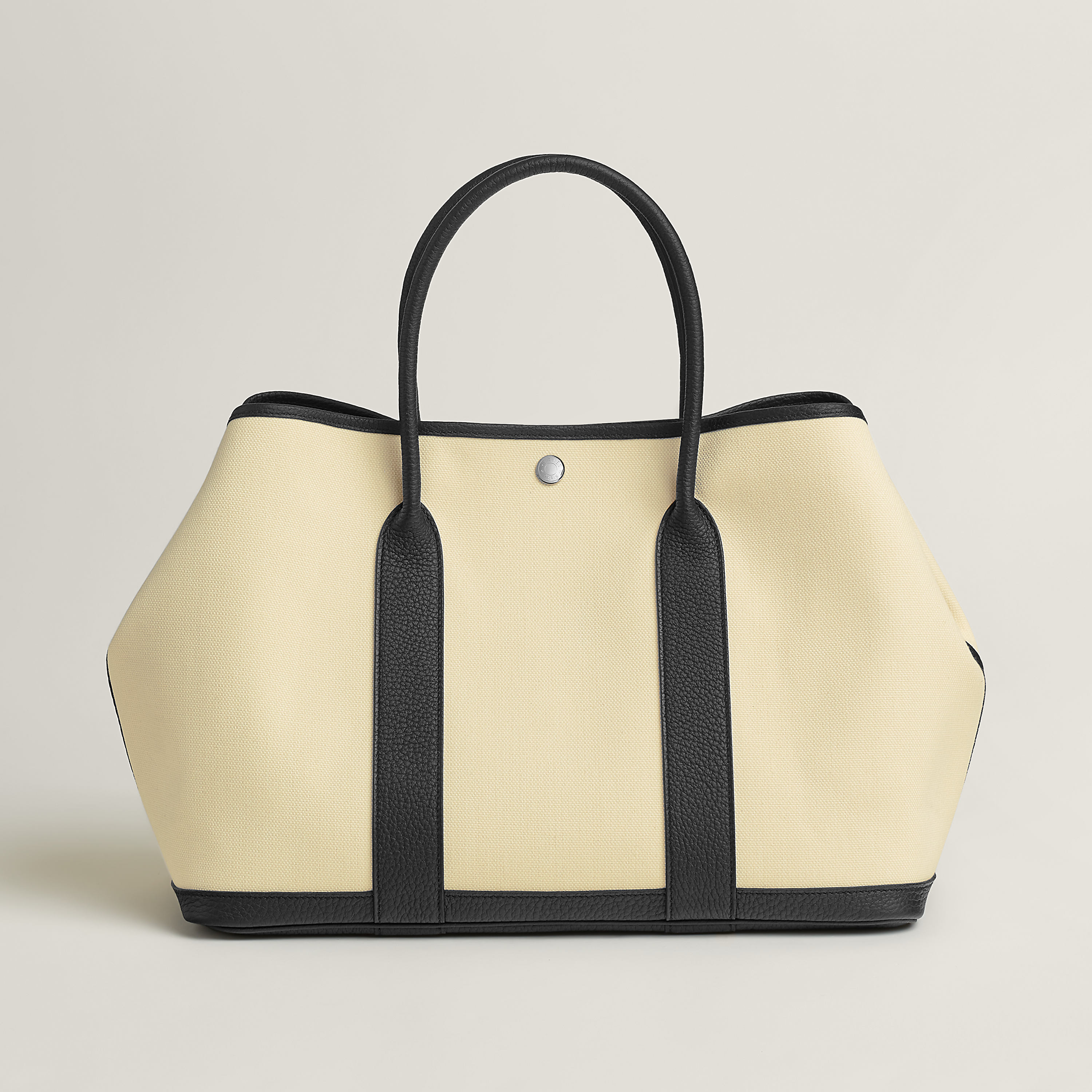 Hermès Garden Party 36 36 cm calfskin Vanille / Noir