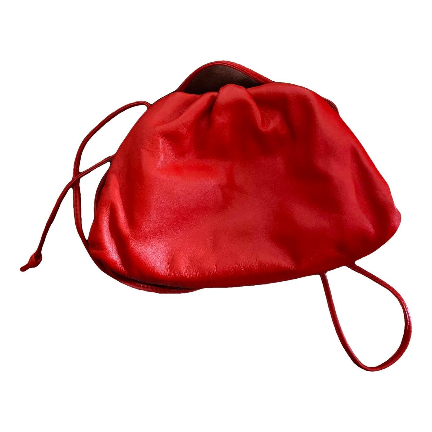 Pouch leather clutch bag