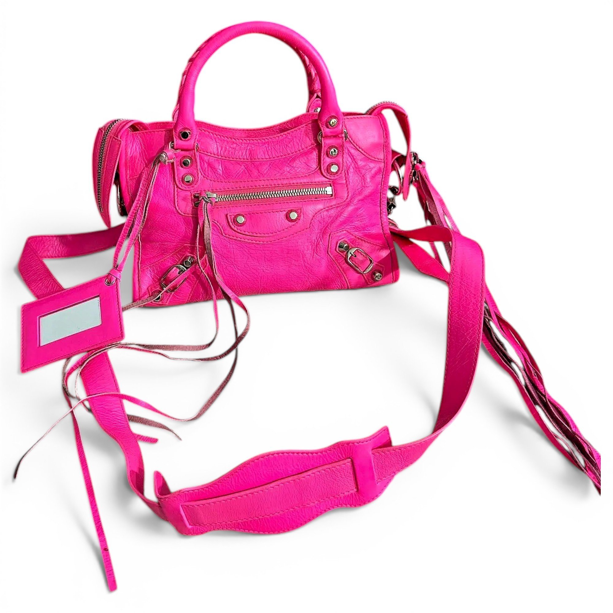 Balenciaga Classic Metalic leather handbag