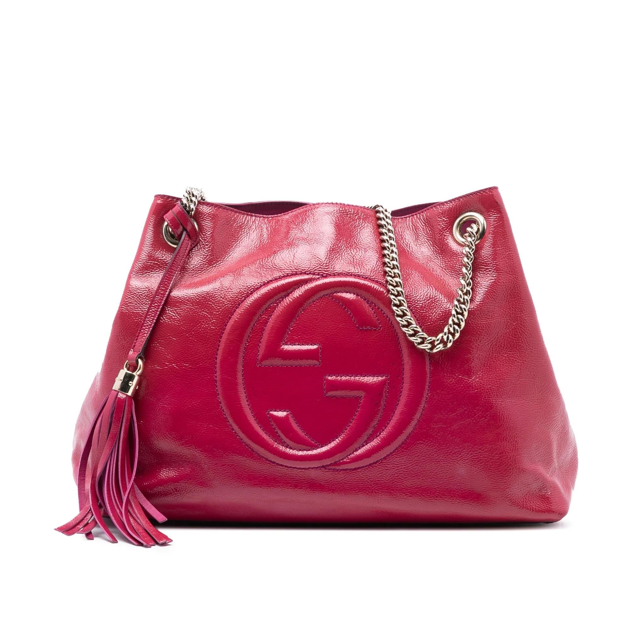 Soho Chain patent leather tote