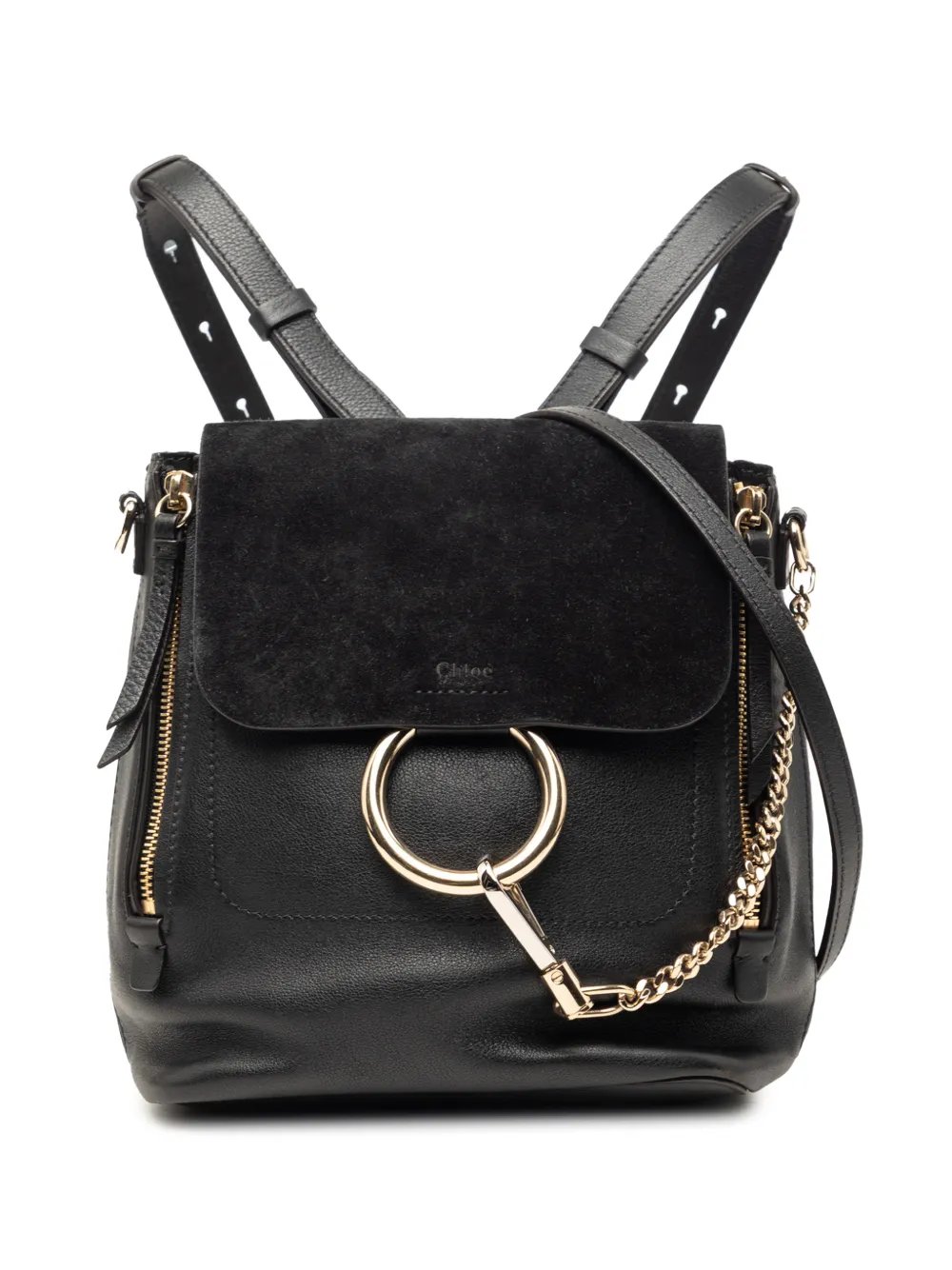 2017 Medium Calfskin and Suede Faye backpack