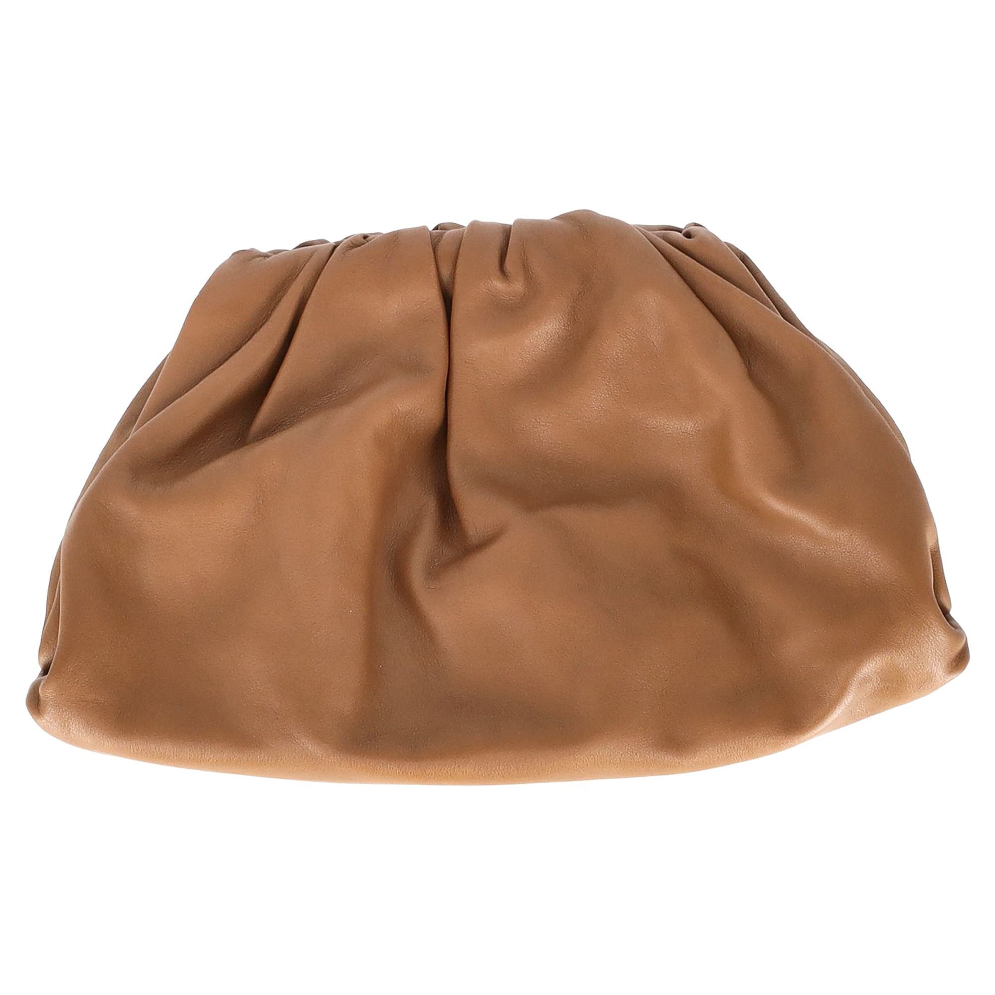 Pouch leather clutch bag