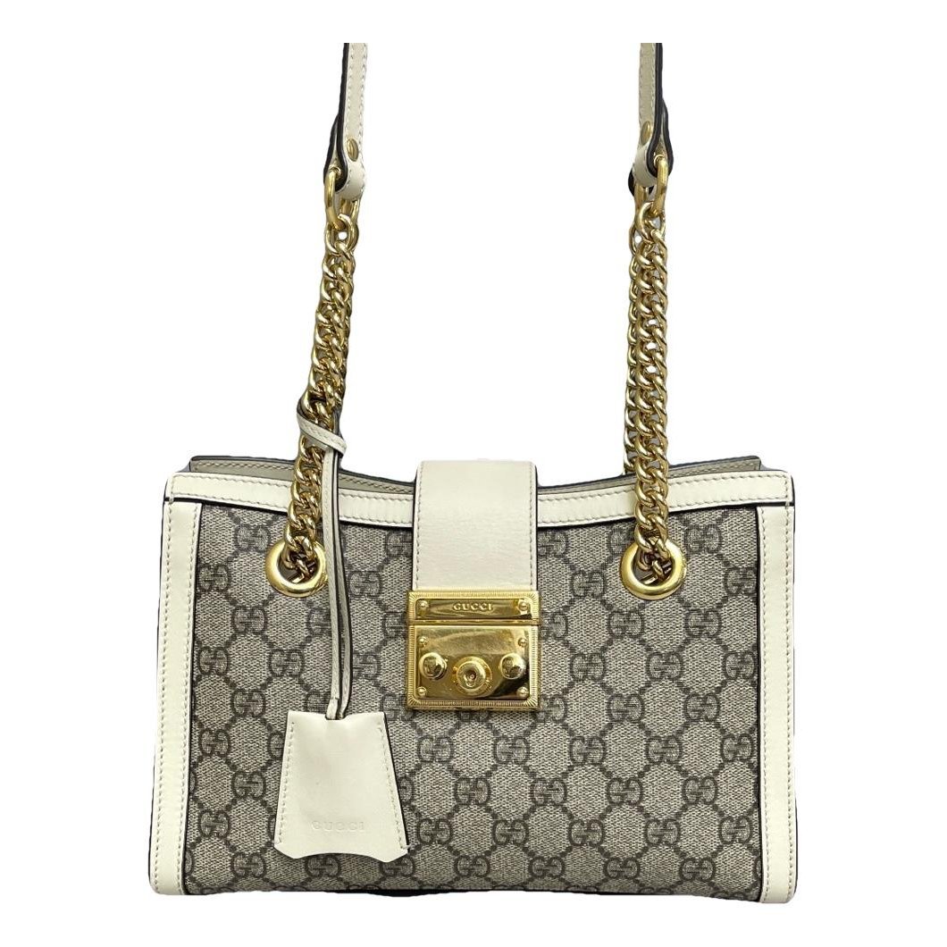 Padlock leather handbag