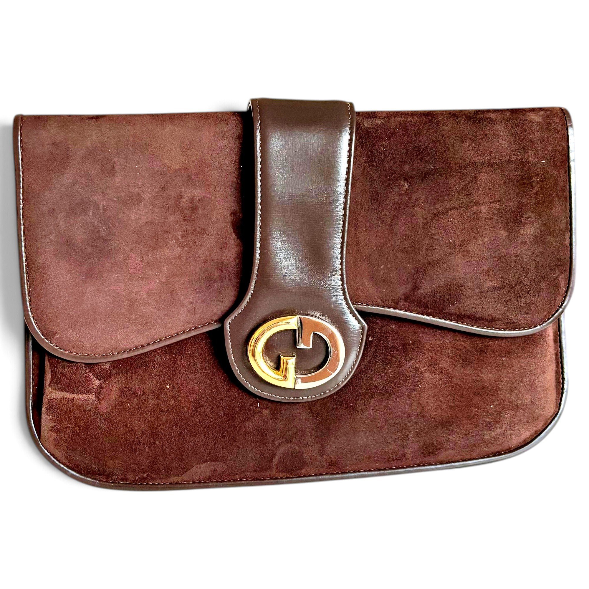 Leather clutch bag