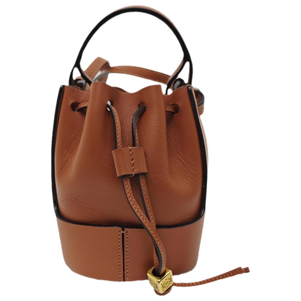 Balloon leather handbag