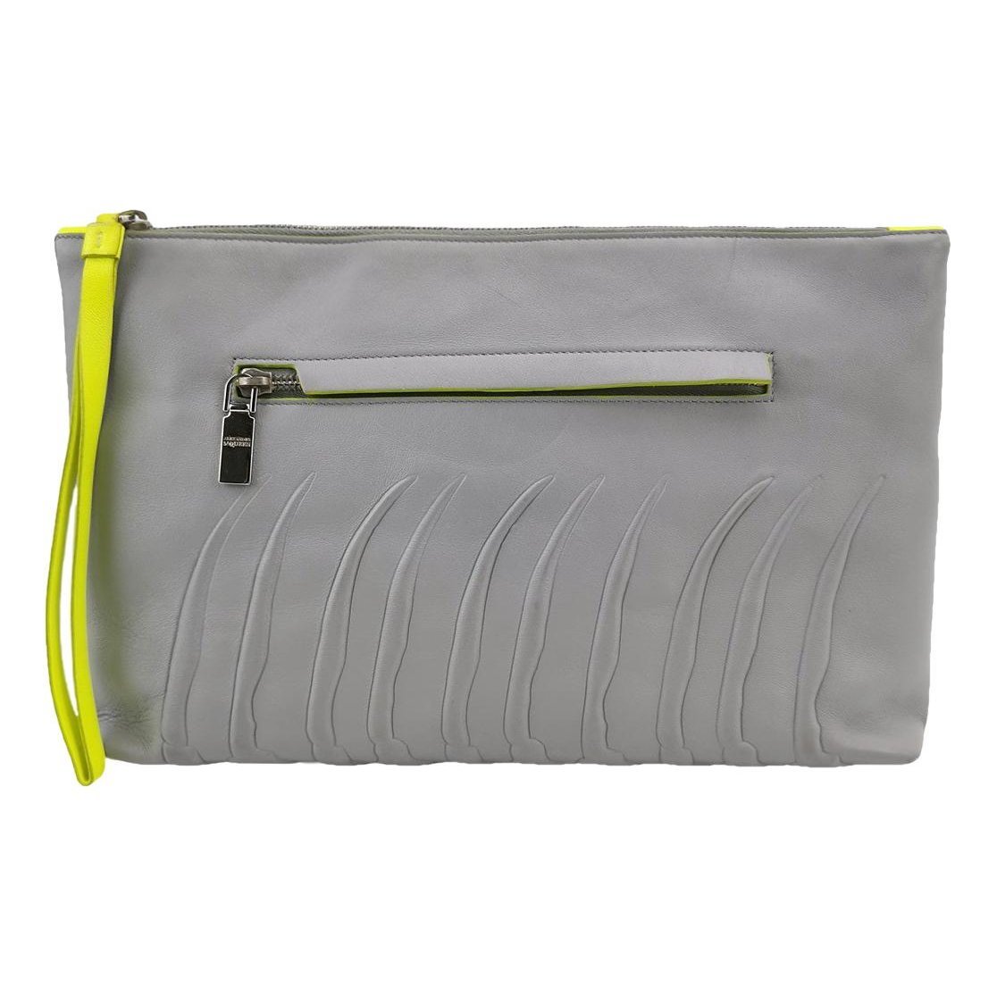 Leather clutch bag