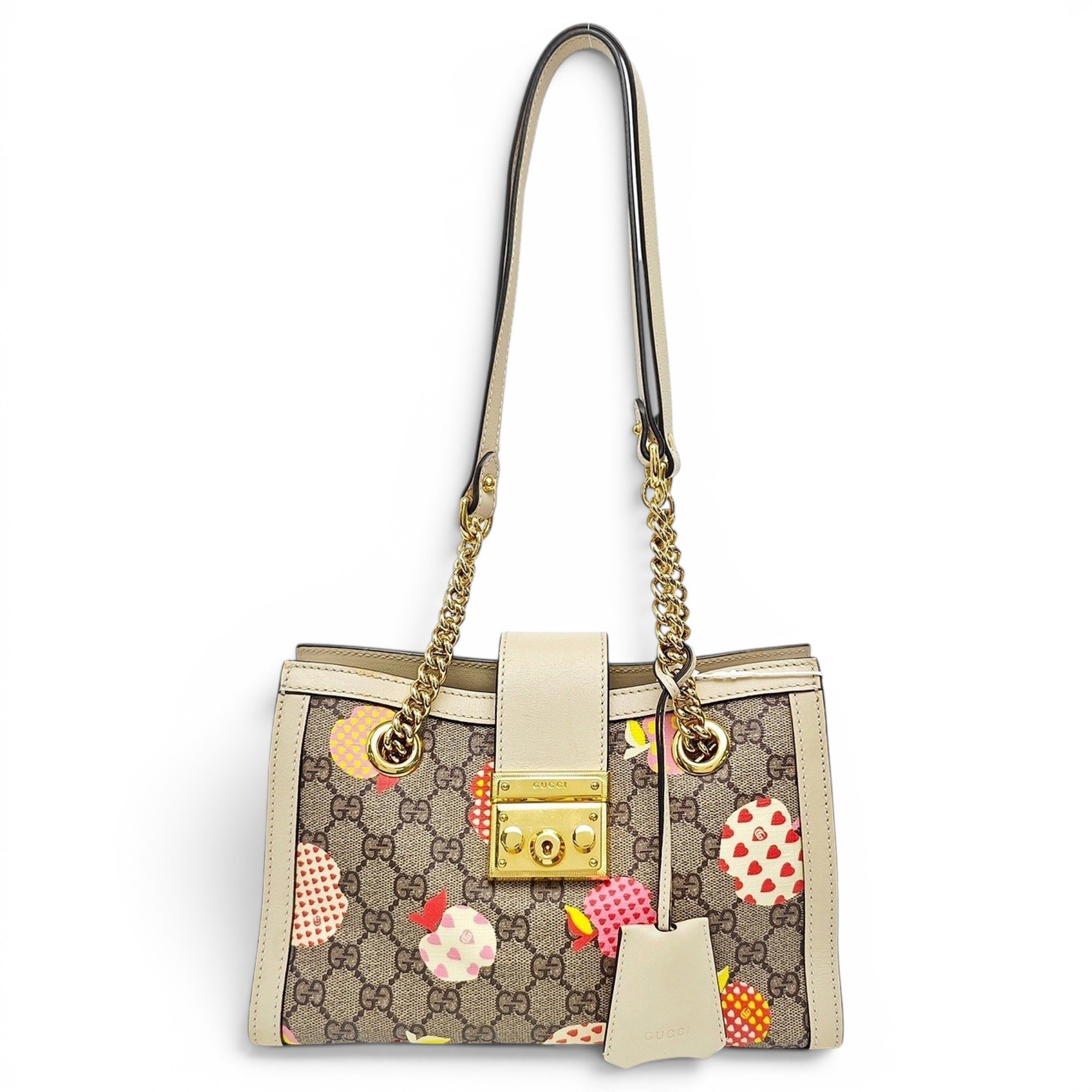Padlock leather handbag
