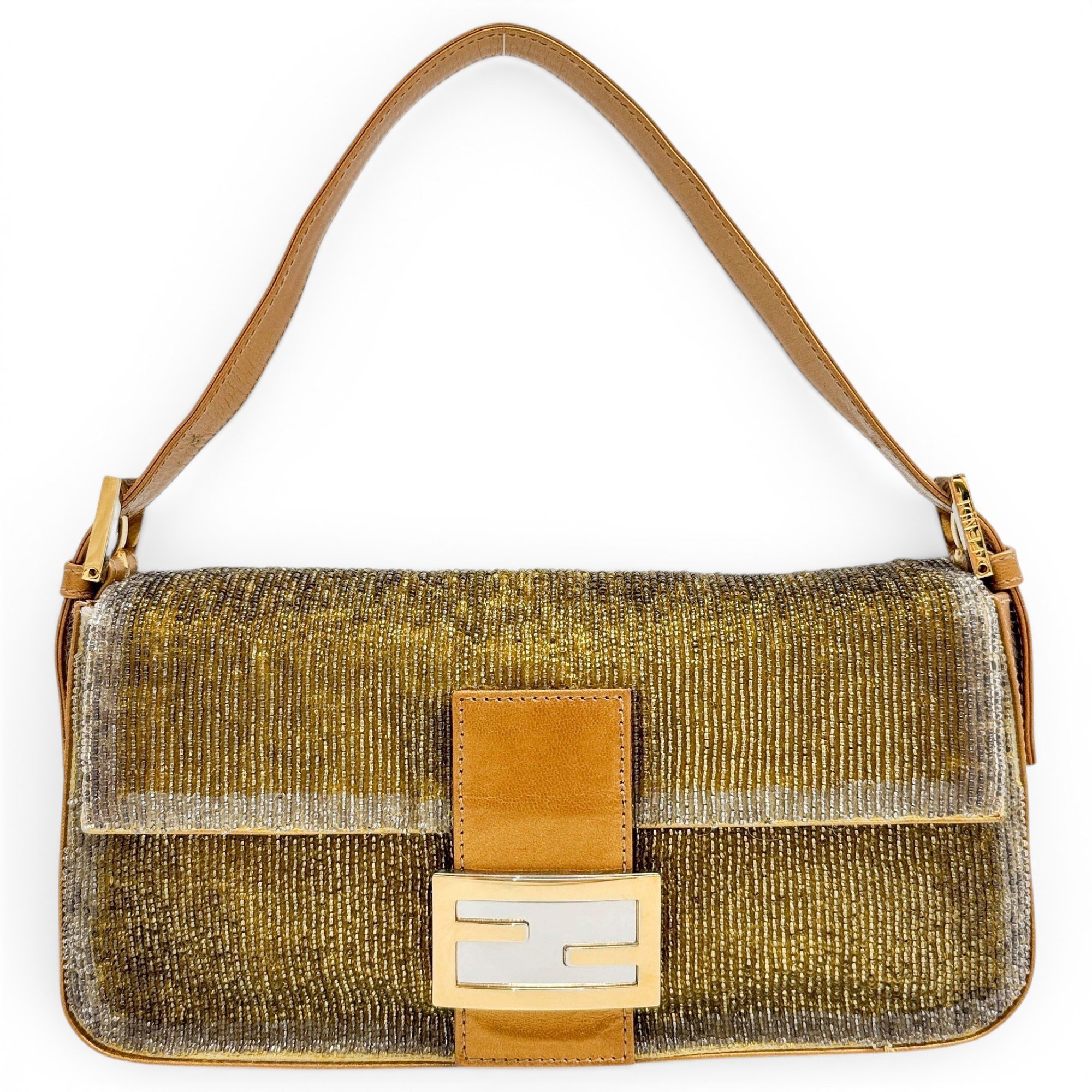 Baguette glitter handbag