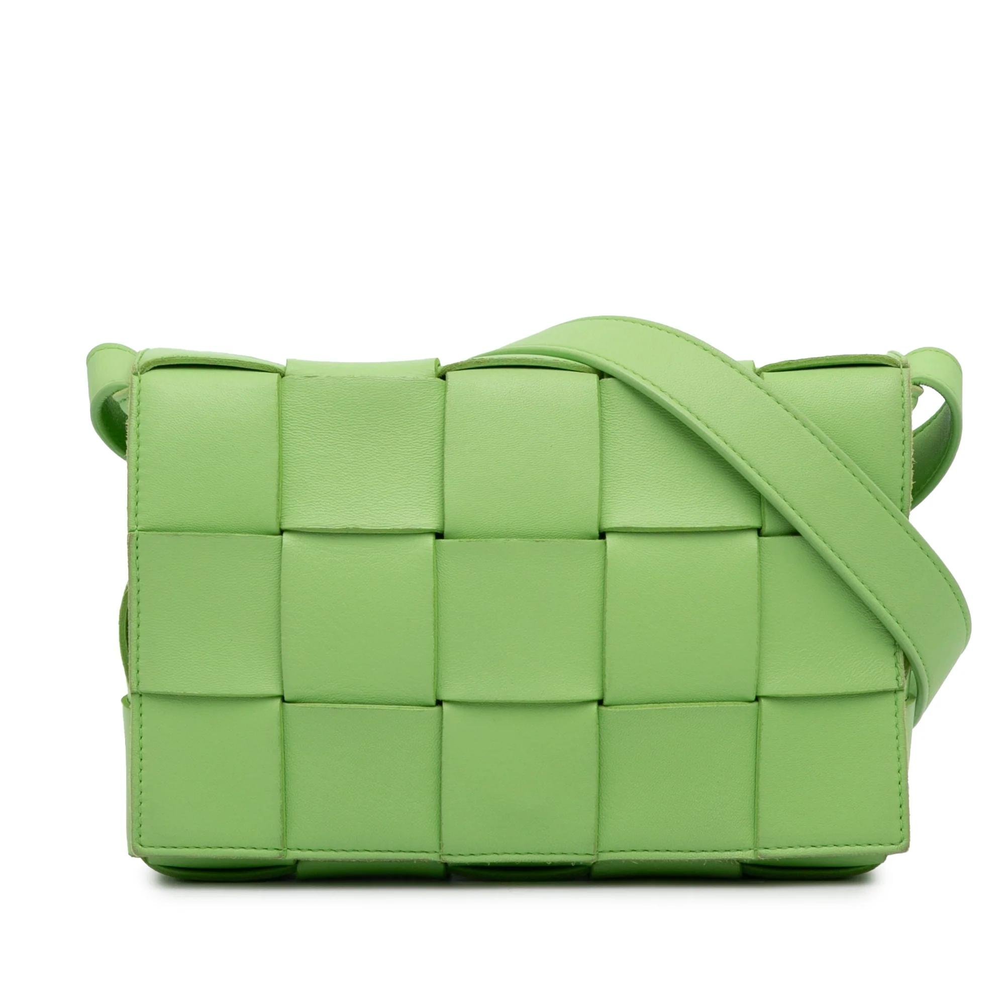 Cassette leather handbag