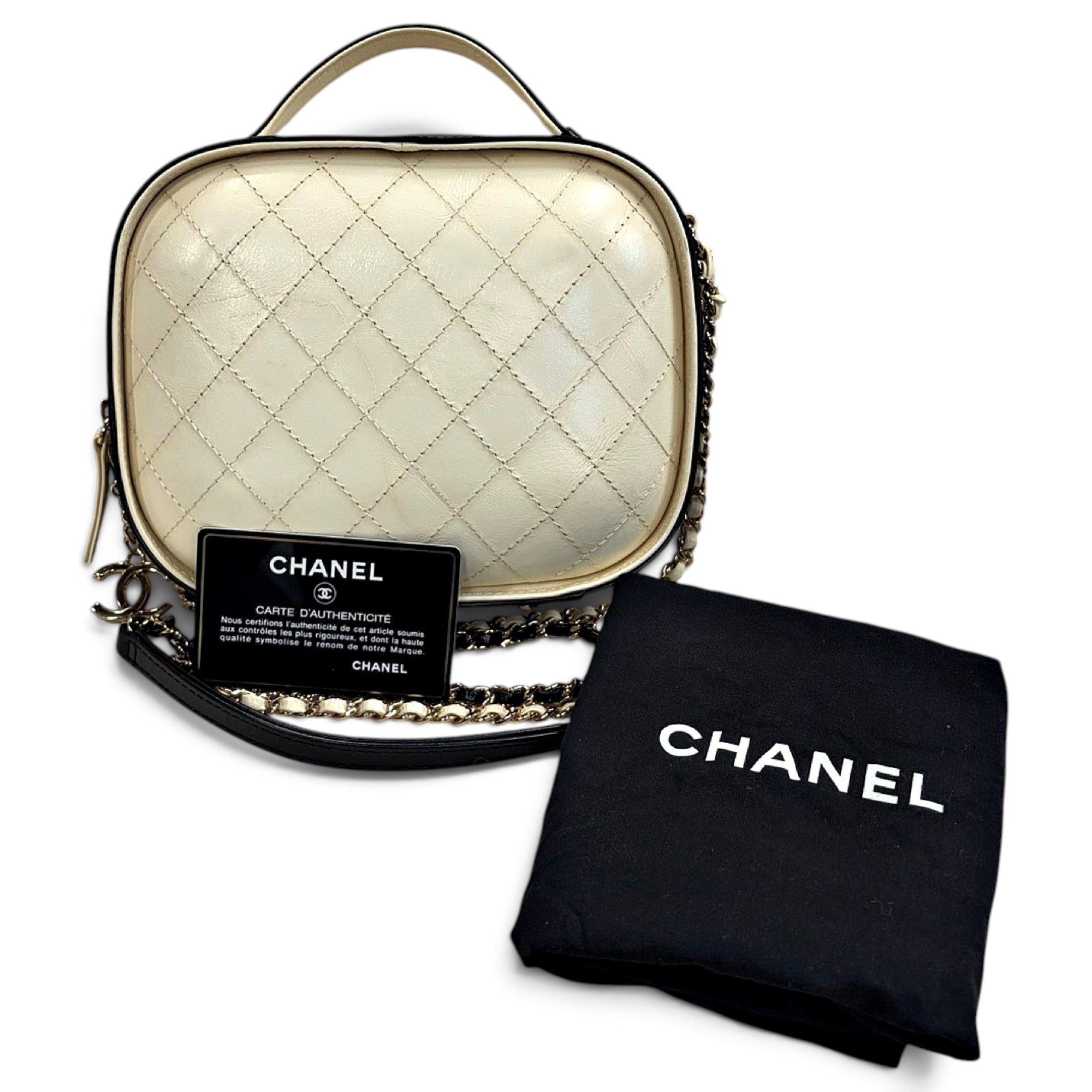 Vanity leather handbag