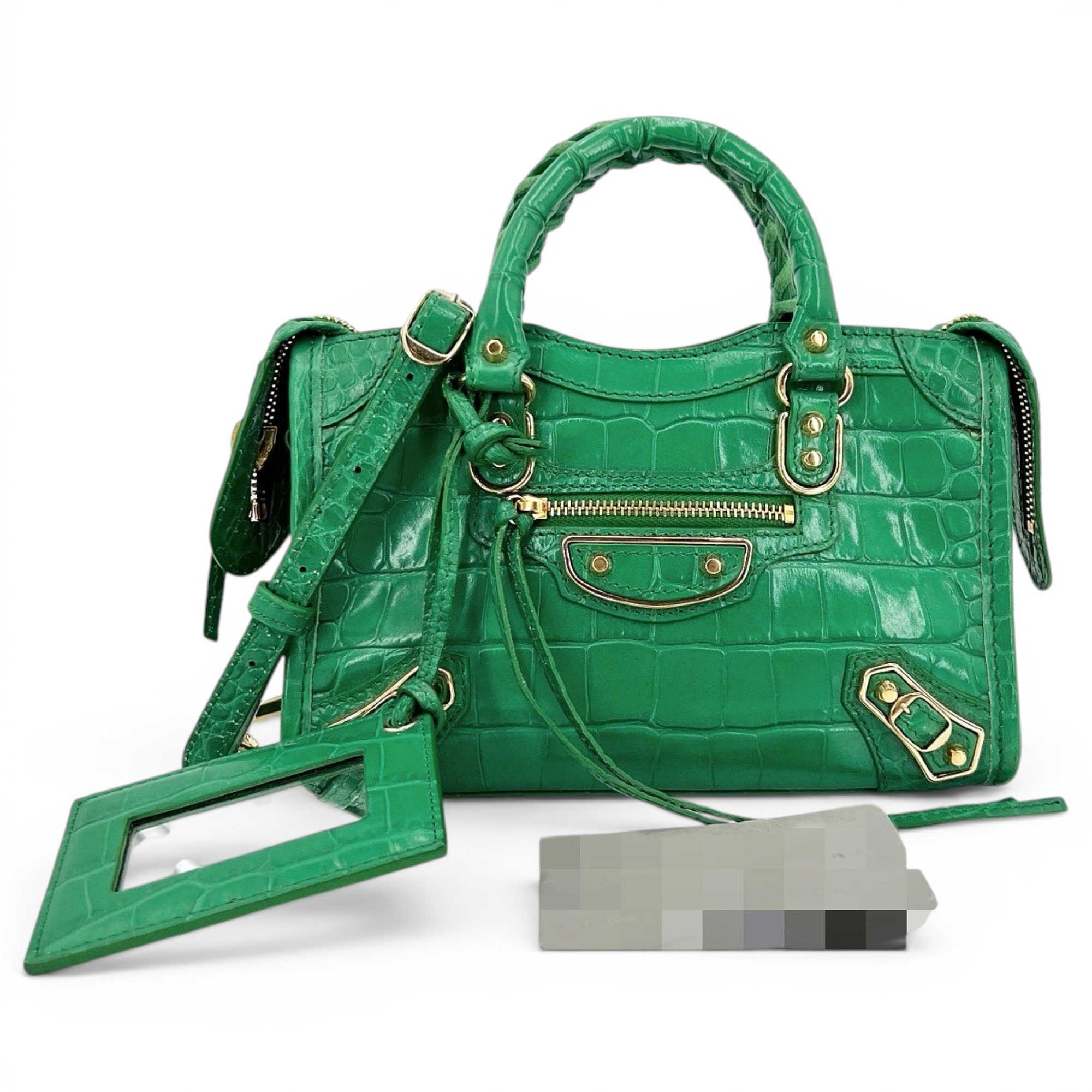 City leather handbag