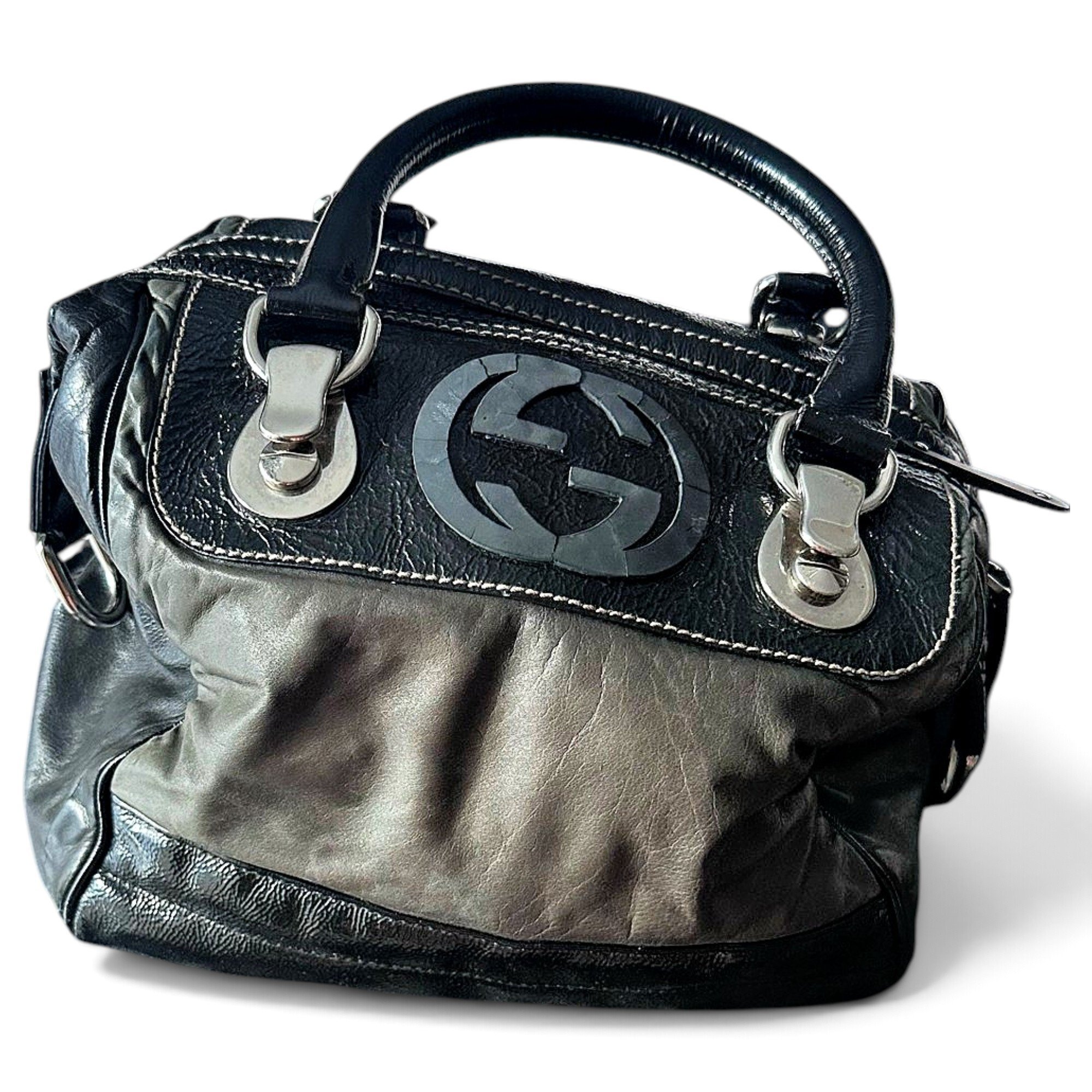 GG Running leather handbag