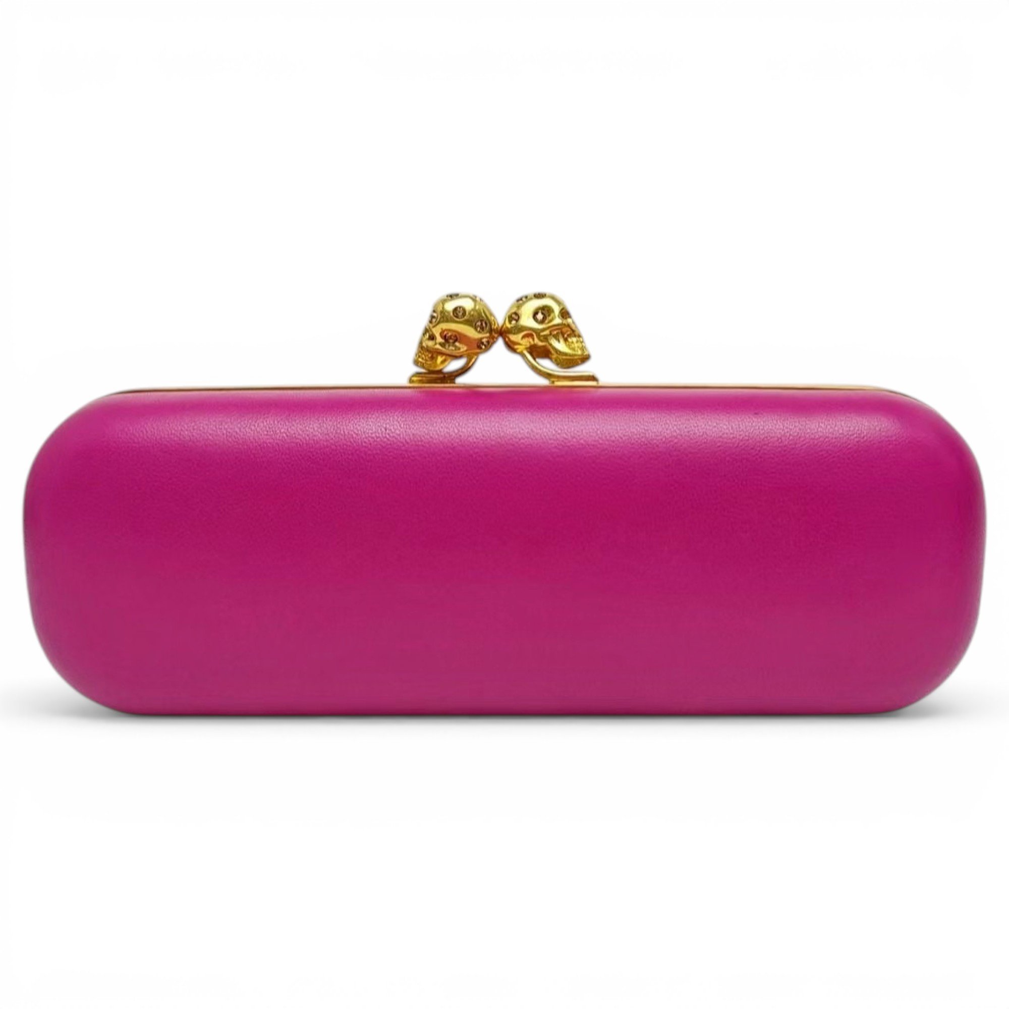 Knuckle leather clutch bag
